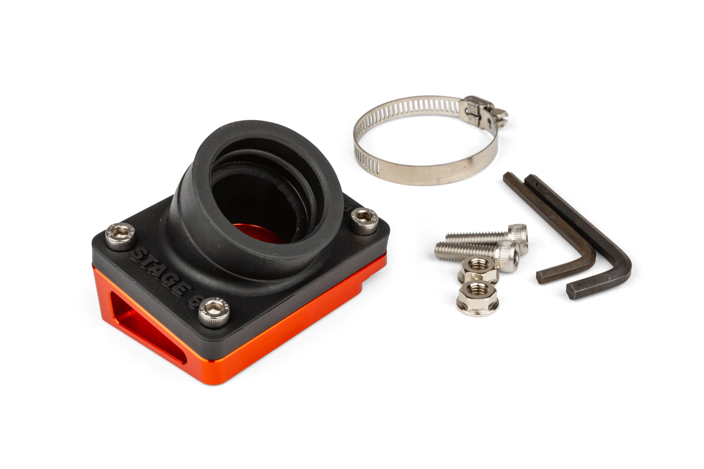 Pipe d'admission d.28mm Stage6 Orange Piaggio Zip