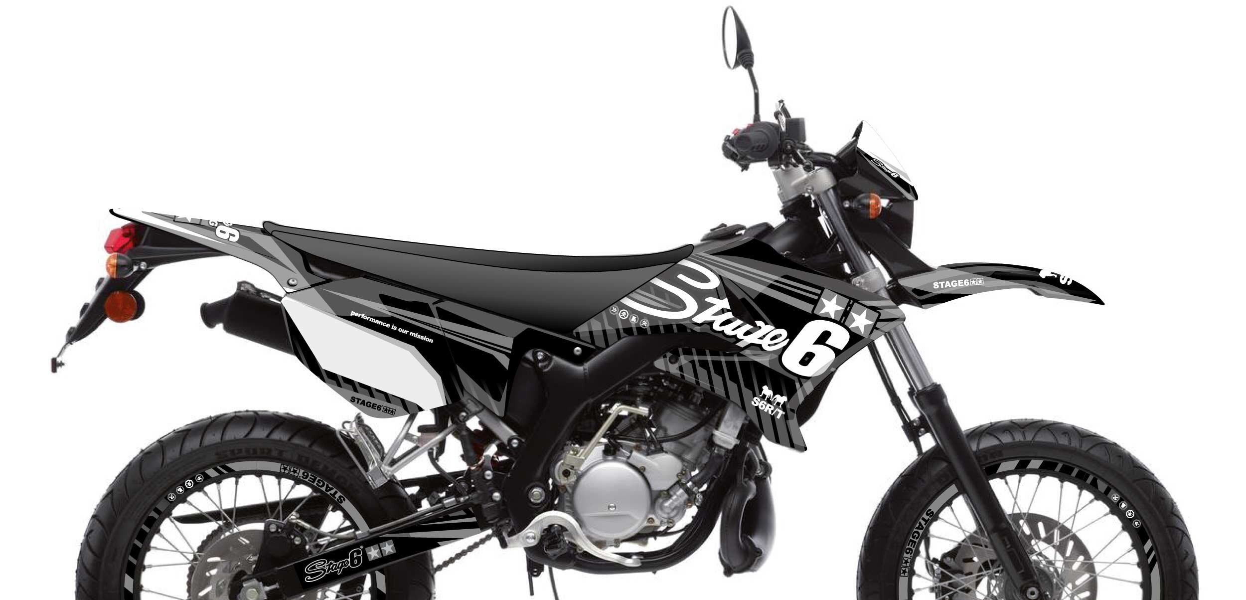 Kit déco Yamaha DT 50 Stage6 Noir