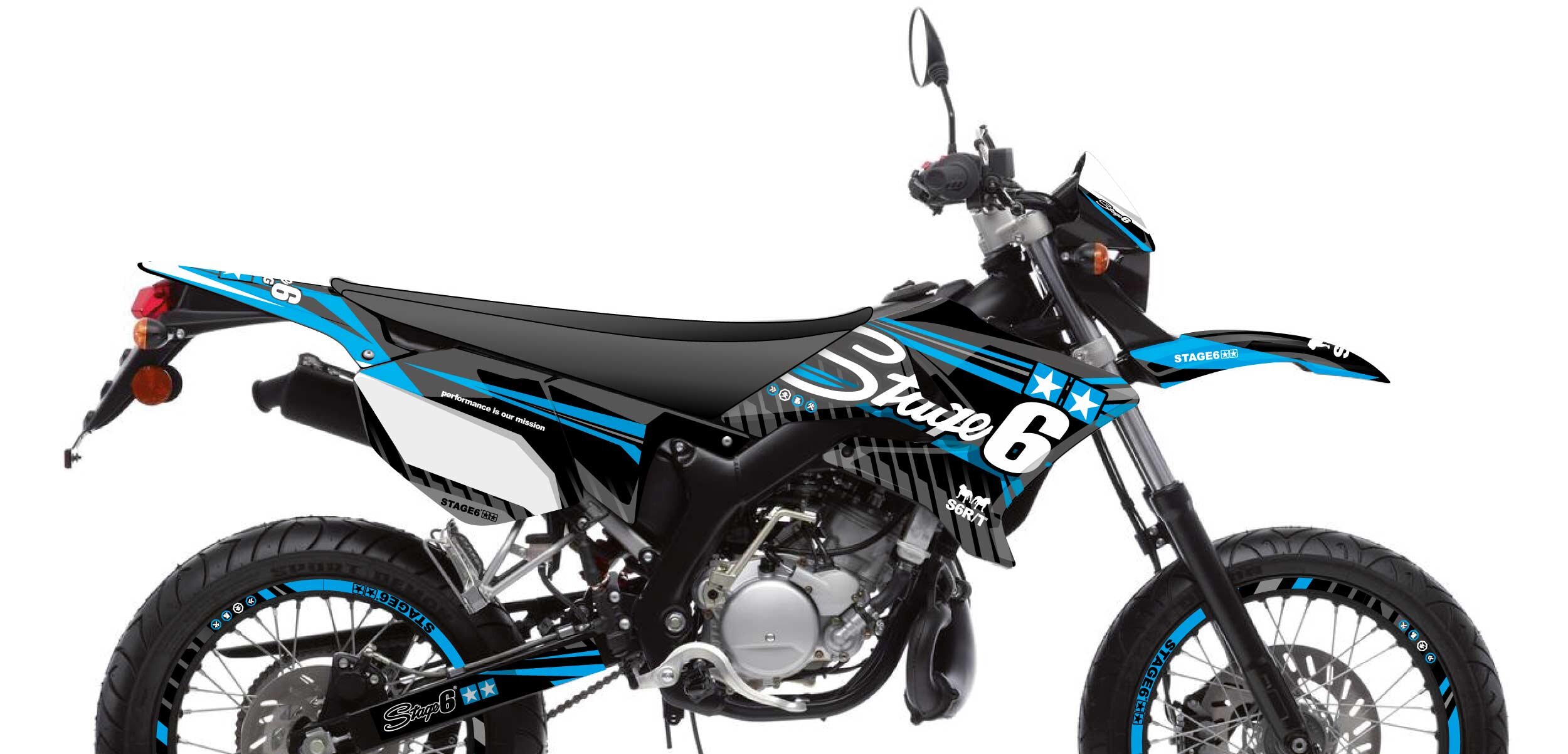 Kit déco Yamaha DT 50 Stage6 Bleu