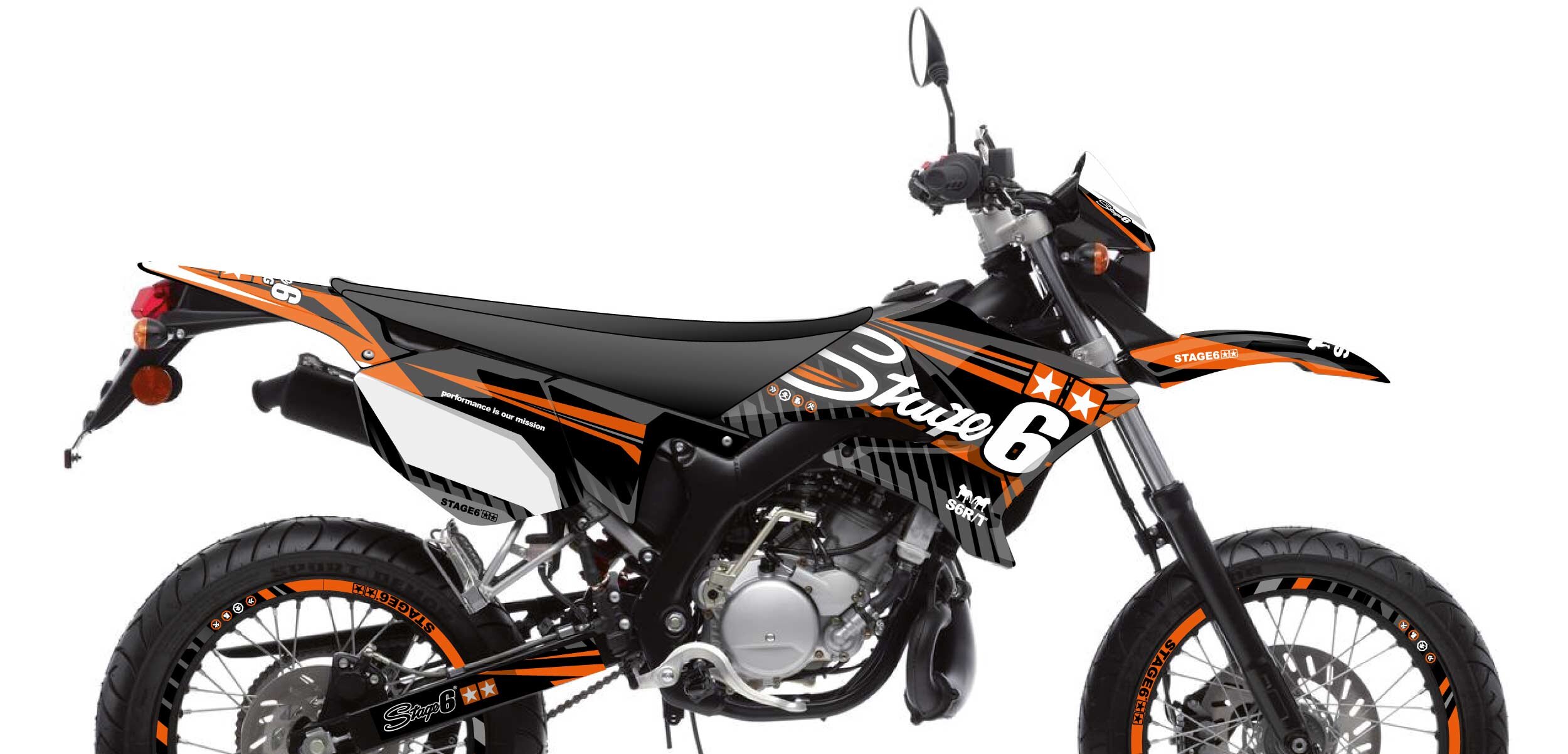 Kit déco Yamaha DT 50 Stage6 Orange