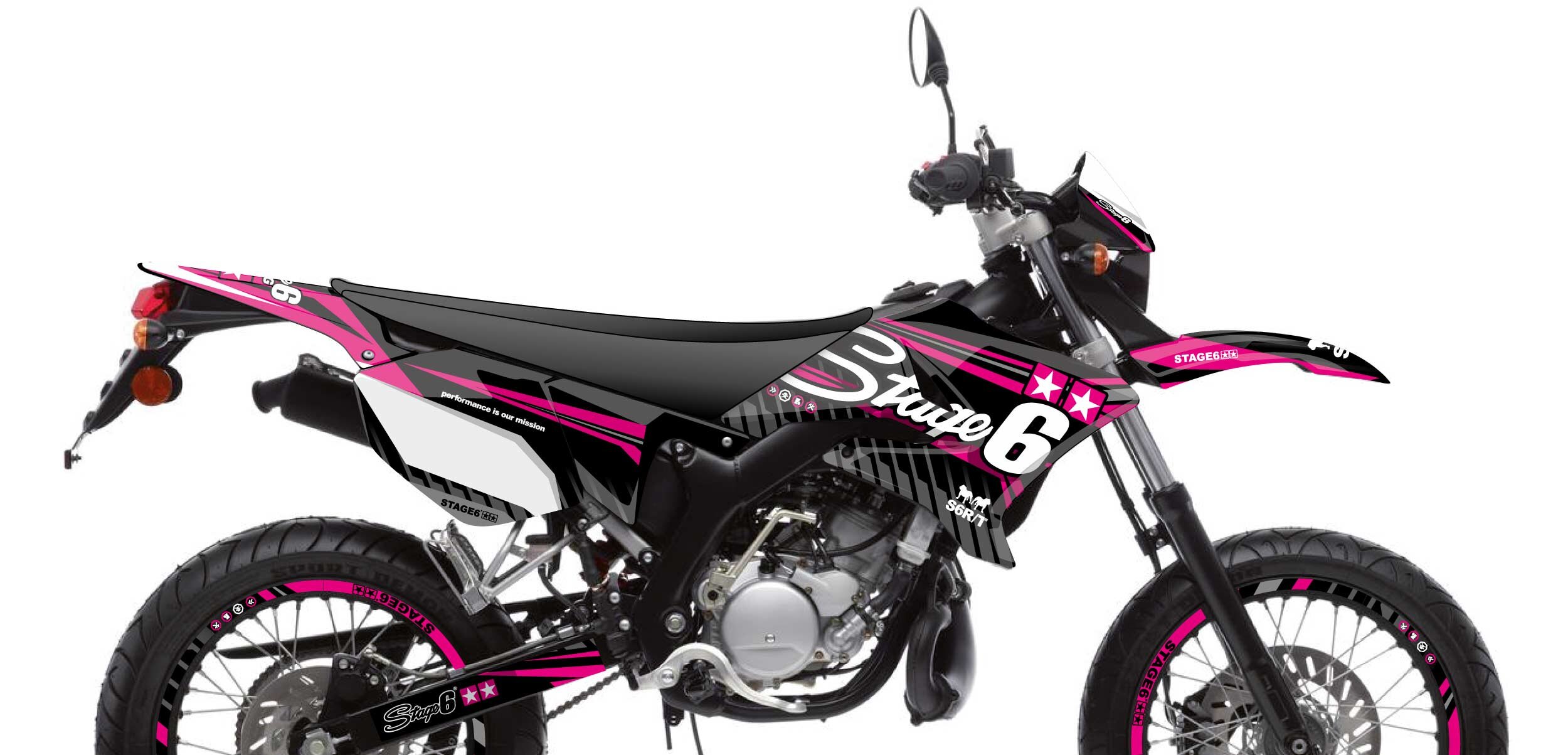 Kit déco Yamaha DT 50 Stage6 Rose