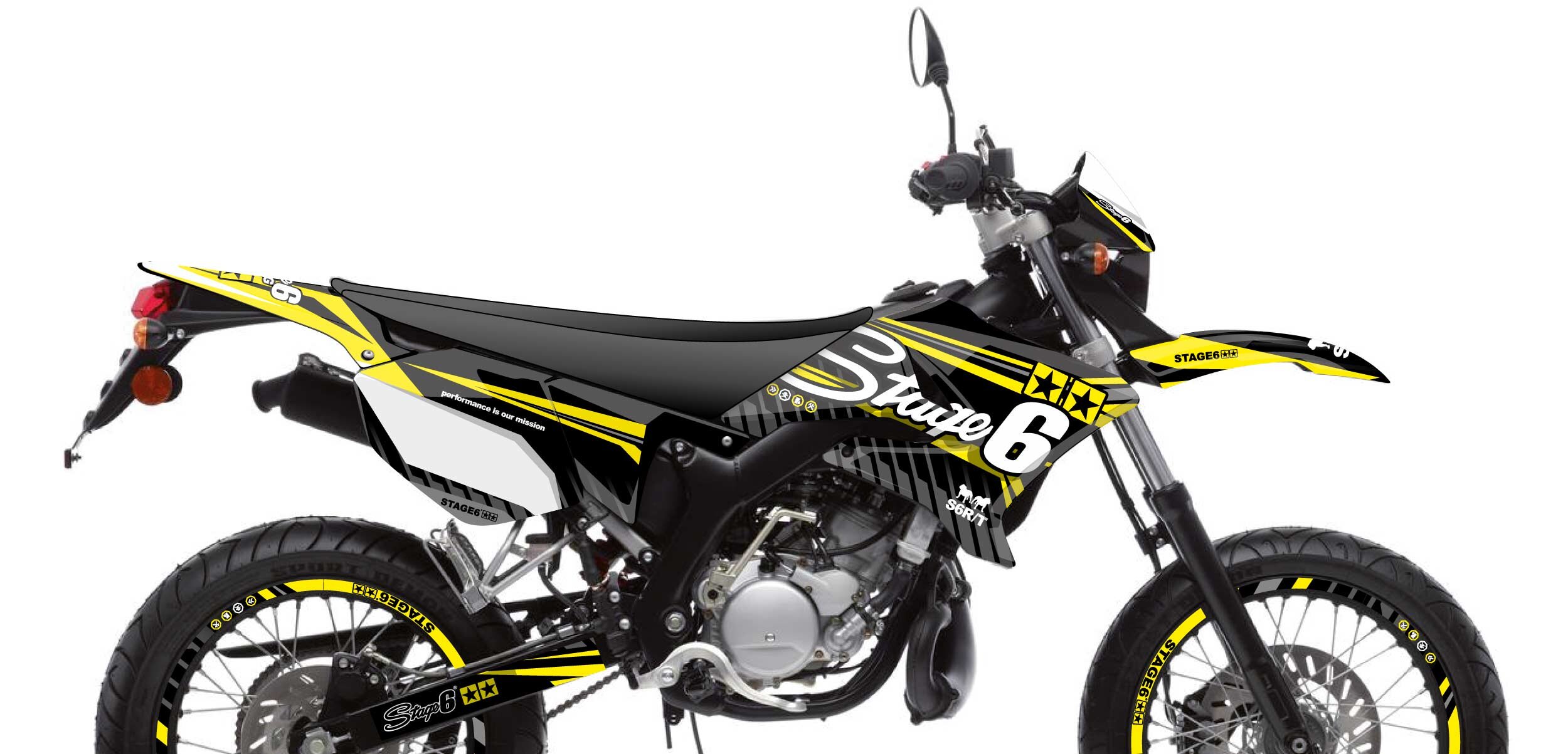 Kit déco Yamaha DT 50 Stage6 Jaune