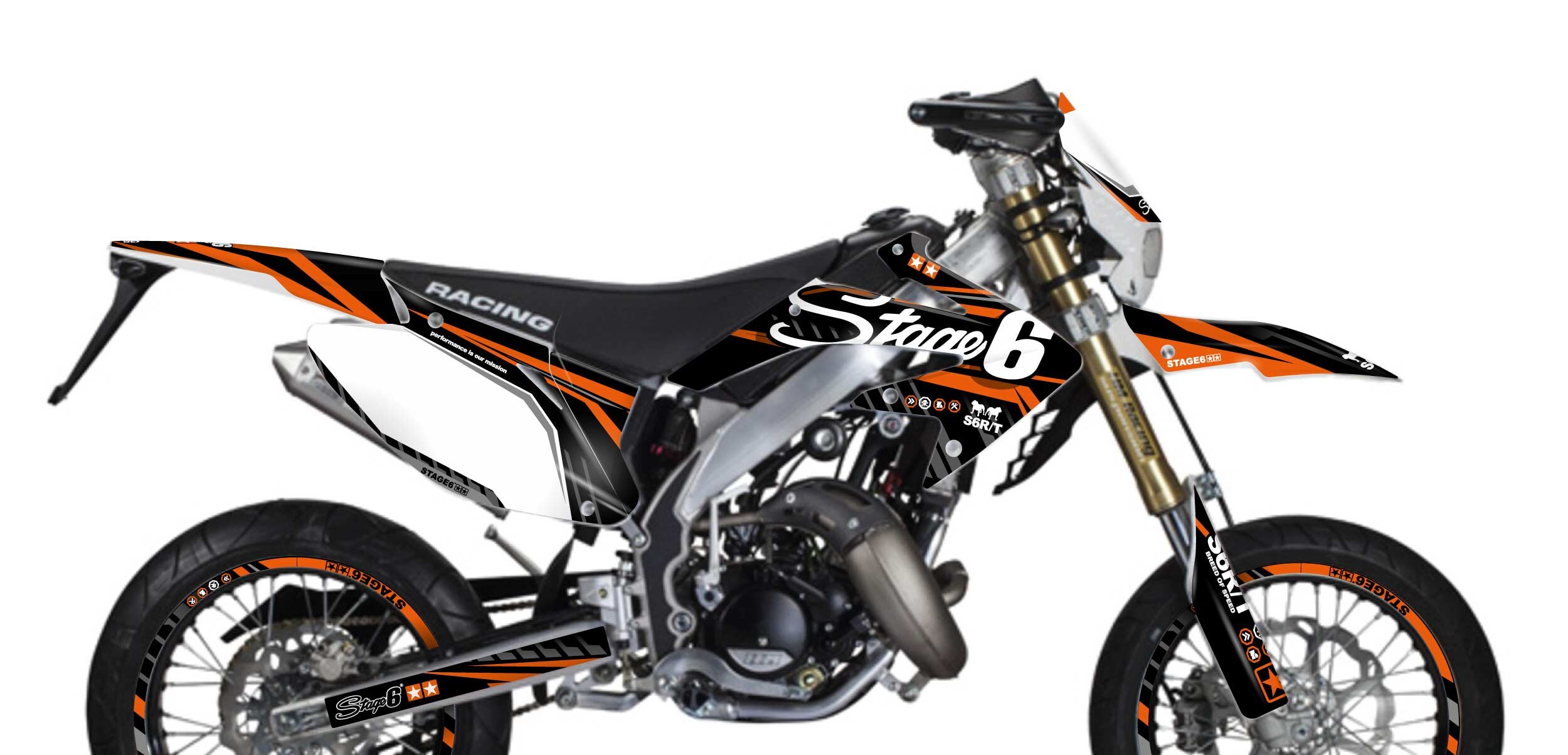 Kit déco Honda HM 50 Stage6 Orange