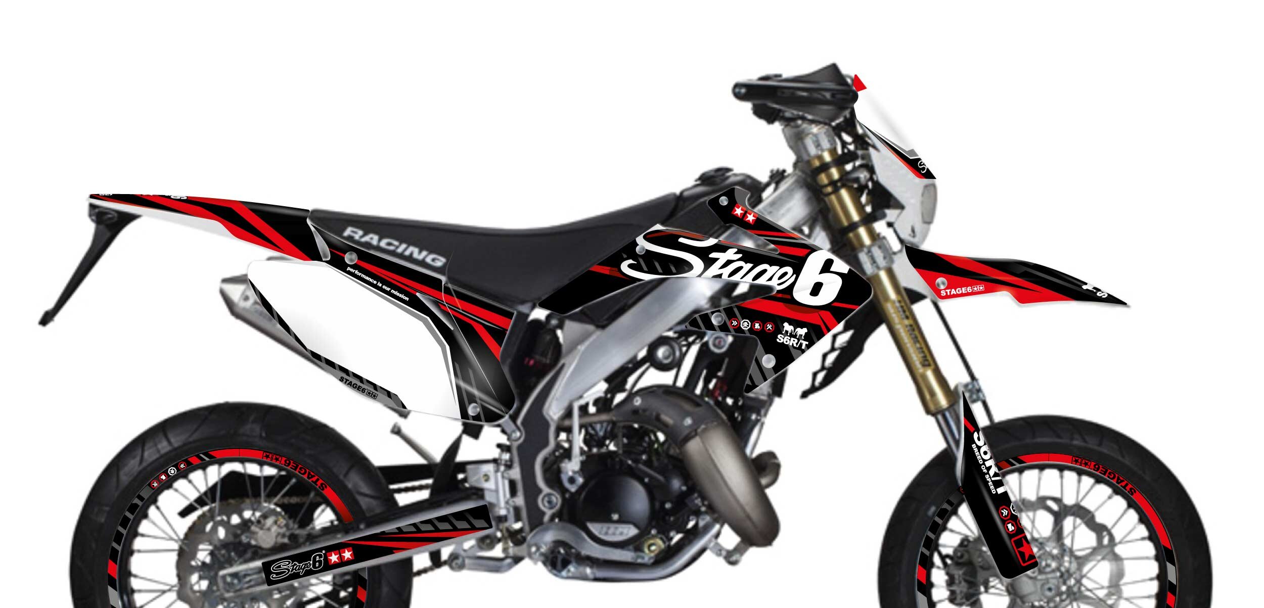 Kit déco Honda HM 50 Stage6 Rouge