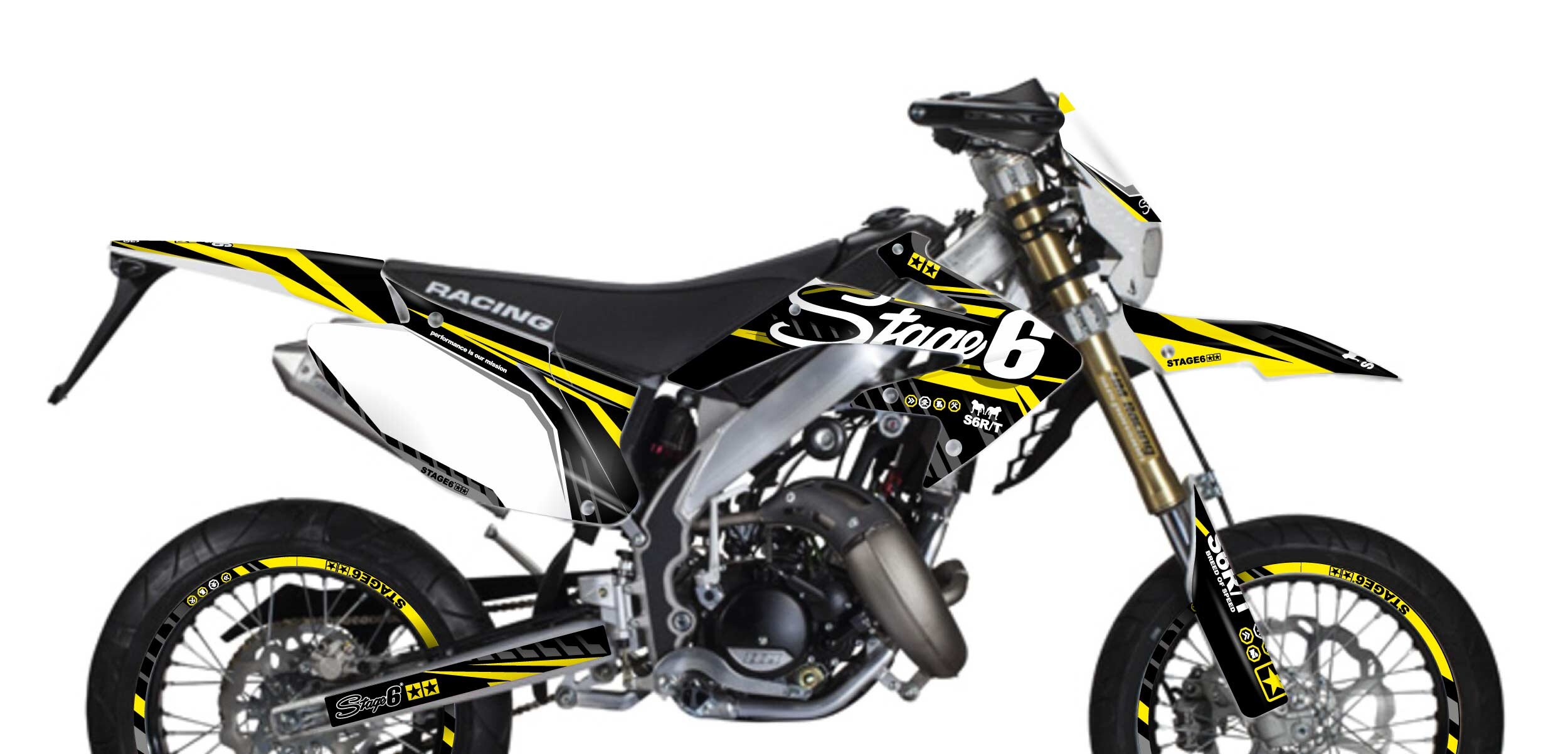 Kit déco Honda HM 50 Stage6 Jaune