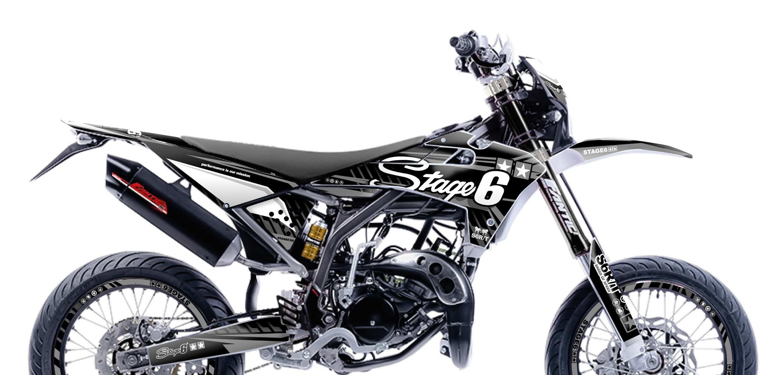 Kit déco Fantic XM 50 2017 - 2022 Stage6 Noir