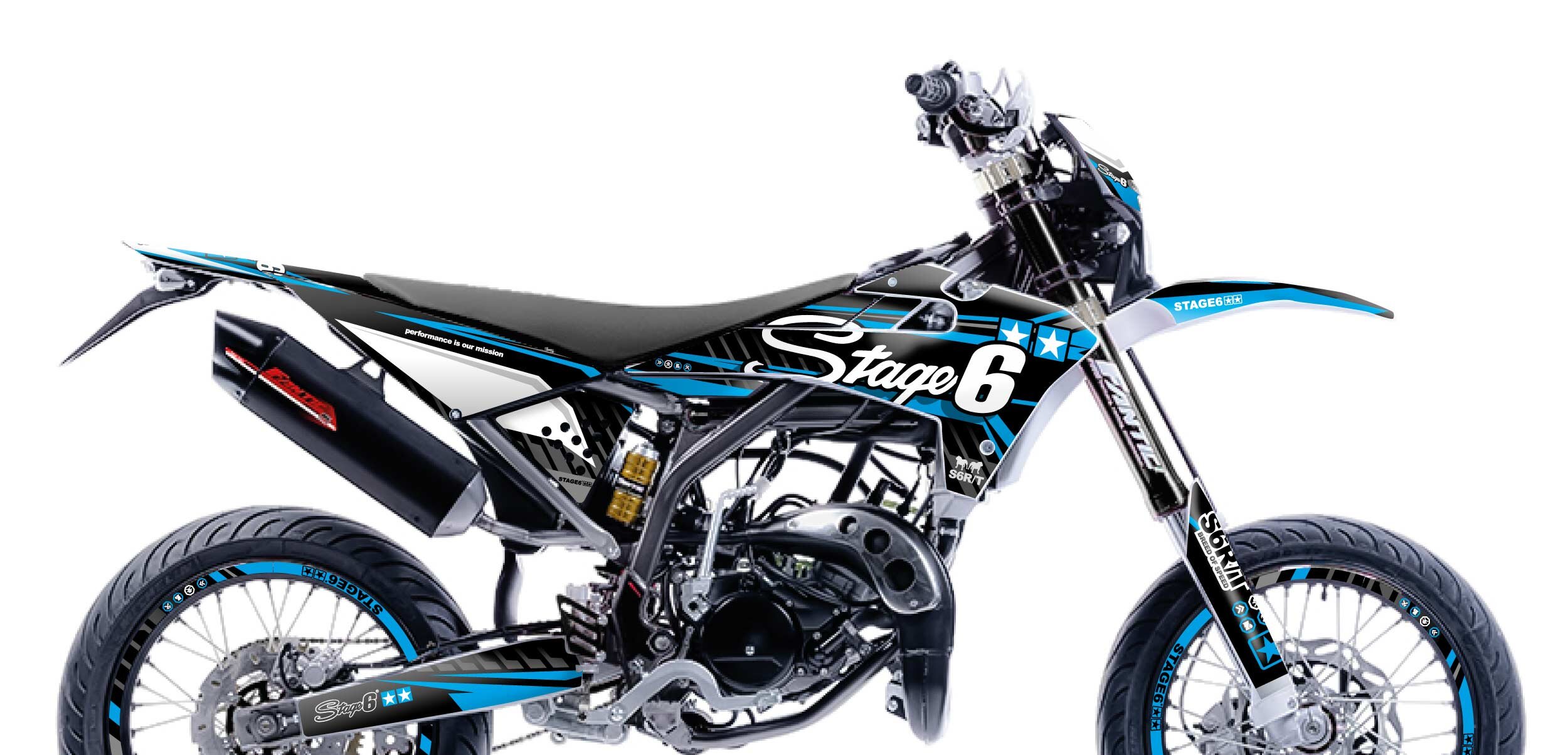 Kit déco Fantic XM 50 2017 - 2022 Stage6 Bleu