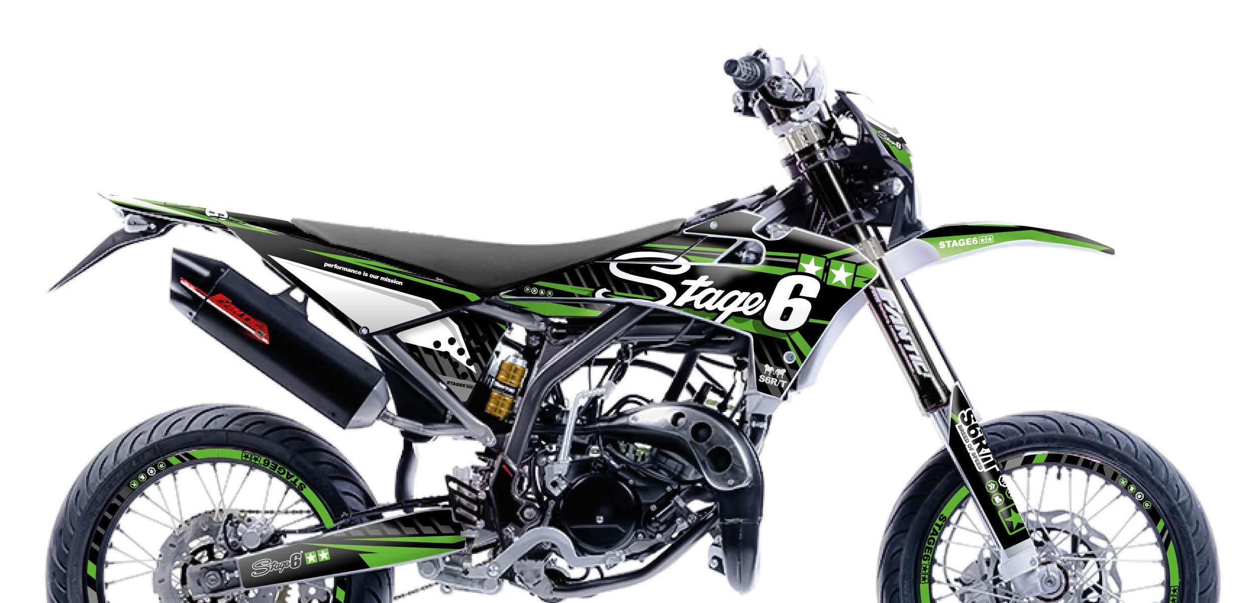 Kit déco Fantic XM 50 2017 - 2022 Stage6 Vert
