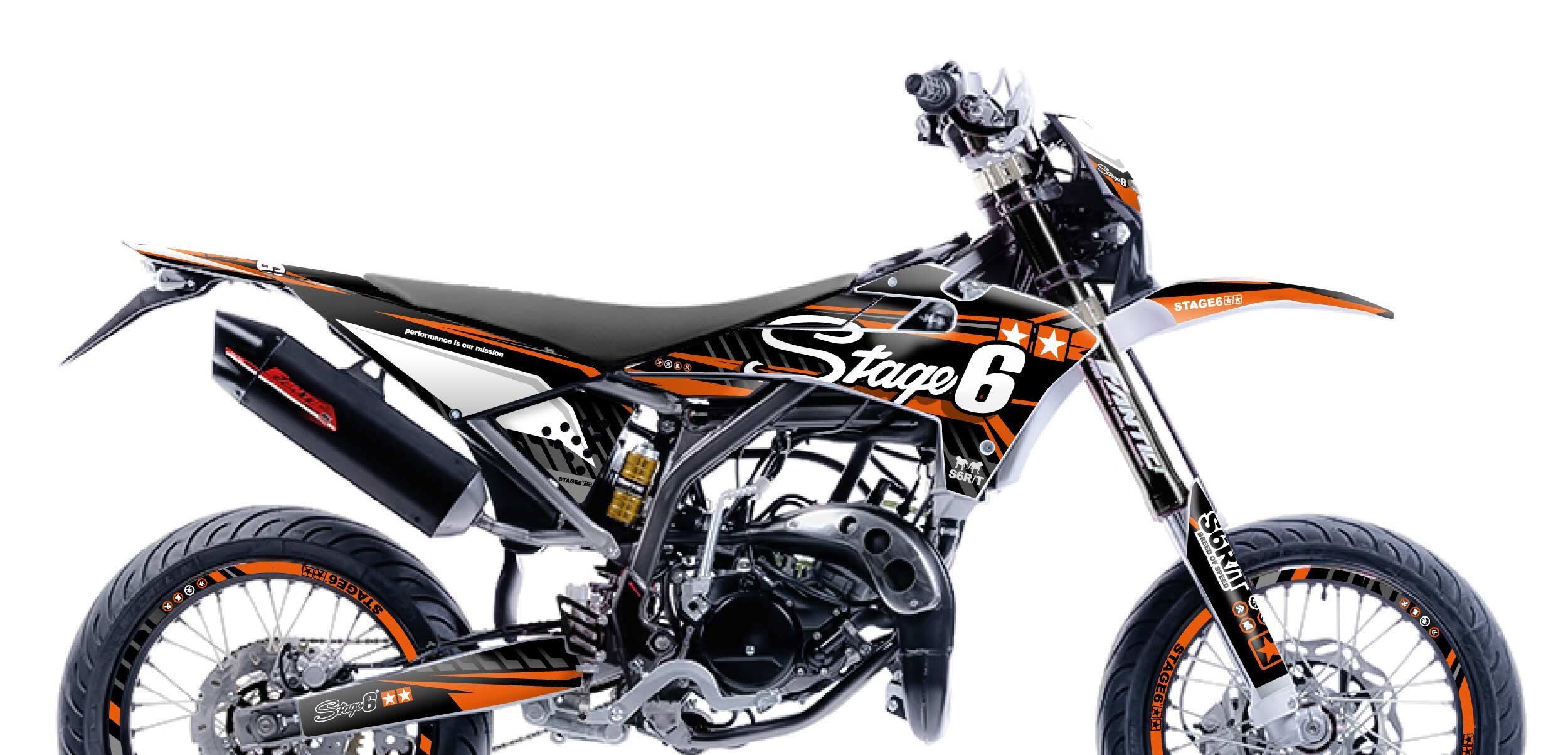 Kit déco Fantic XM 50 2017 - 2022 Stage6 Orange