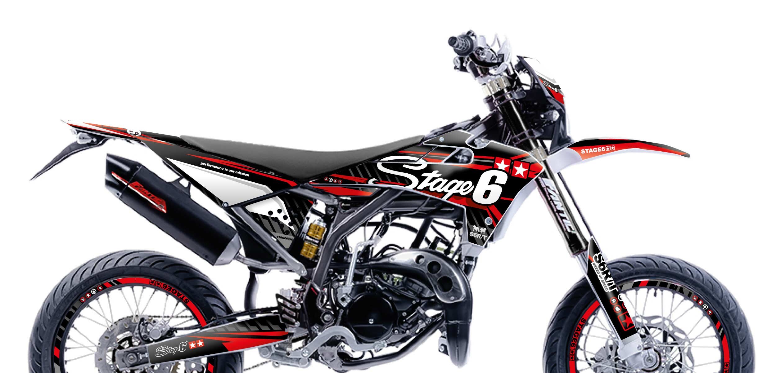Kit déco Fantic XM 50 2017 - 2022 Stage6 Rouge