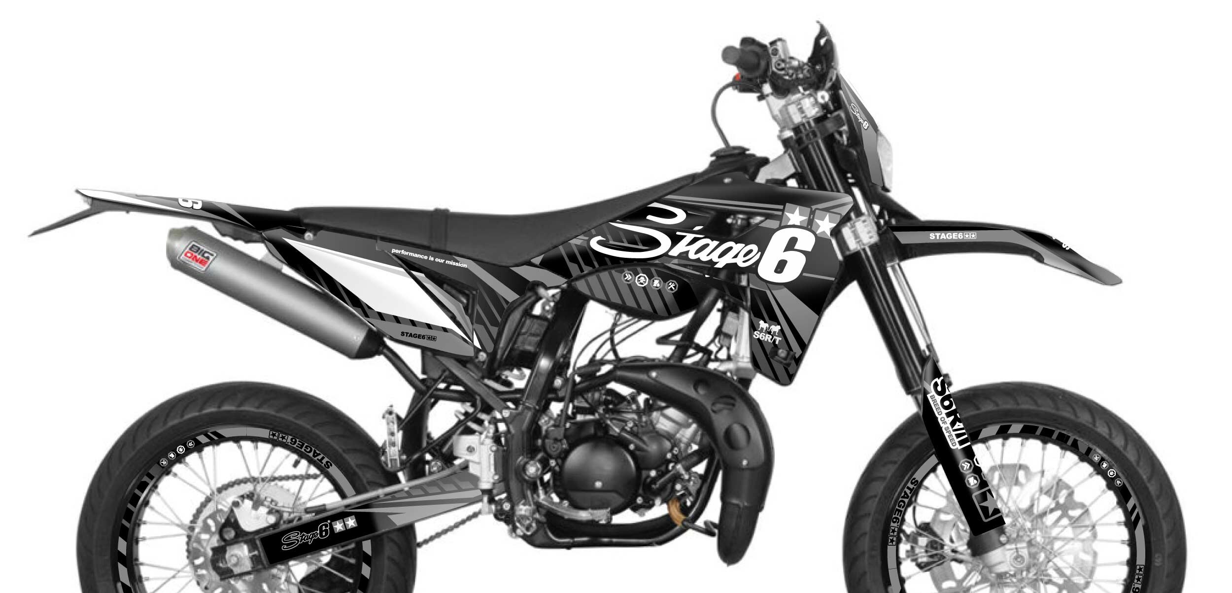 Kit déco Sherco SM-R 50 depuis 2018 Stage6 Noir