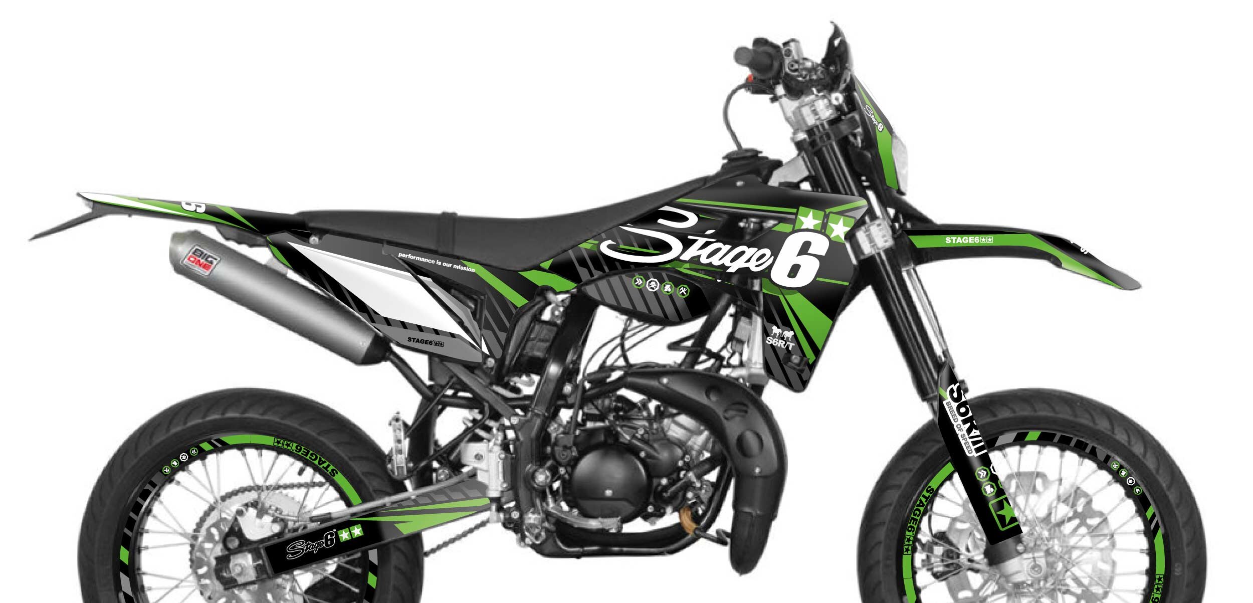 Kit déco Sherco SM-R 50 depuis 2018 Stage6 Vert