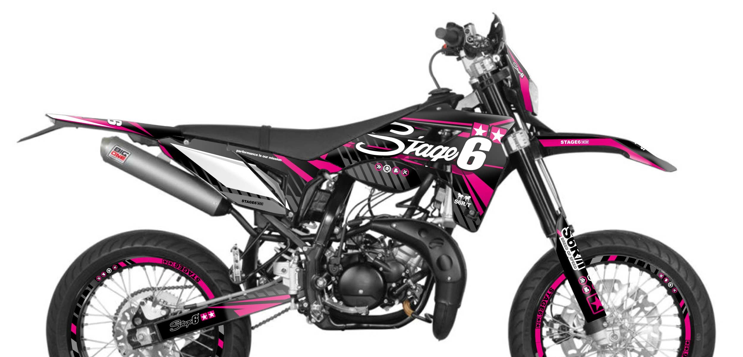 Kit déco Sherco SM-R 50 depuis 2018 Stage6 Rose