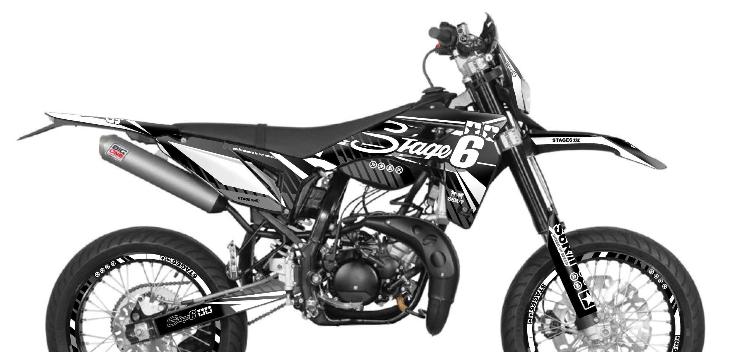 Kit déco Sherco SM-R 50 depuis 2018 Stage6 Blanc