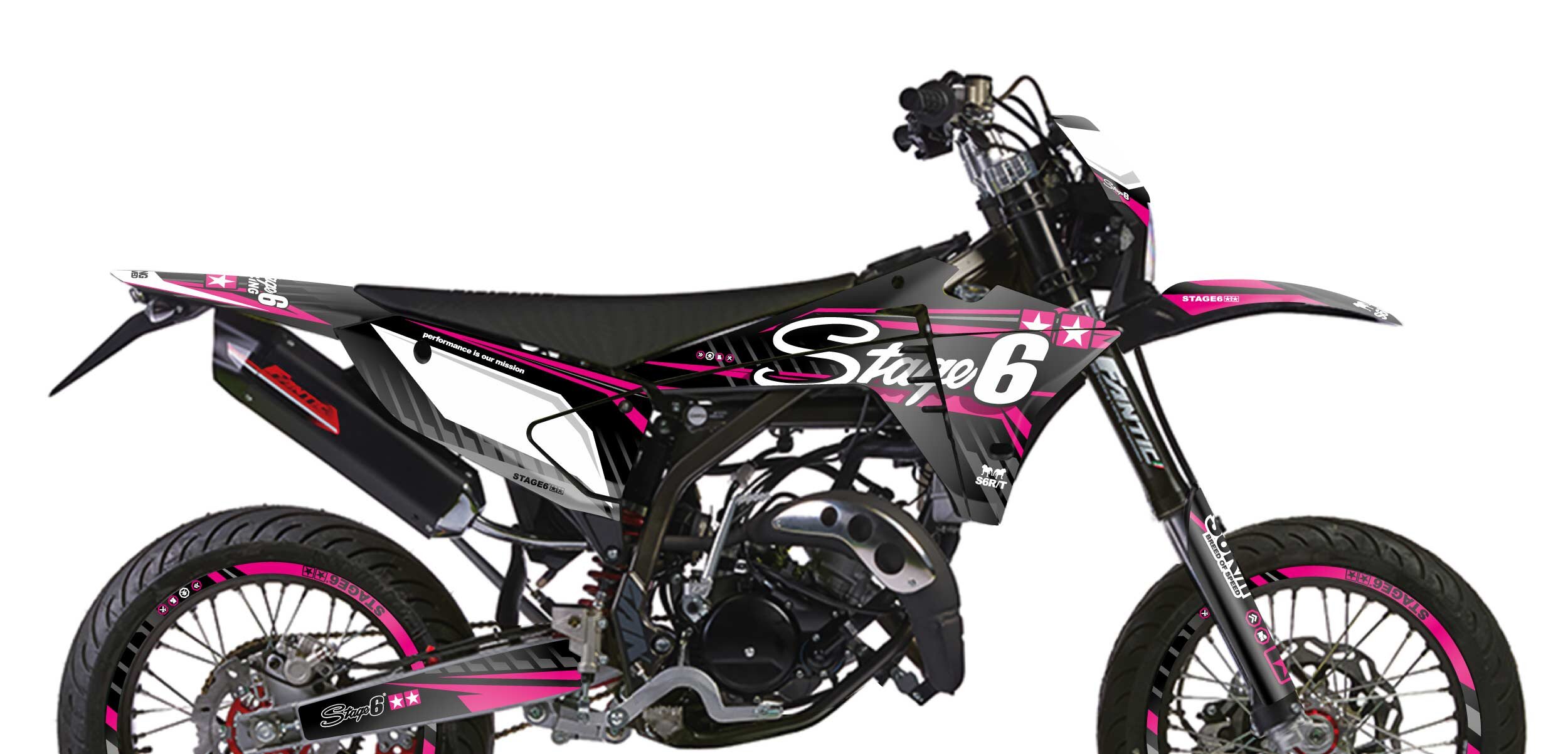 Kit déco Fantic XM 50 après 2023 Stage6 Rose
