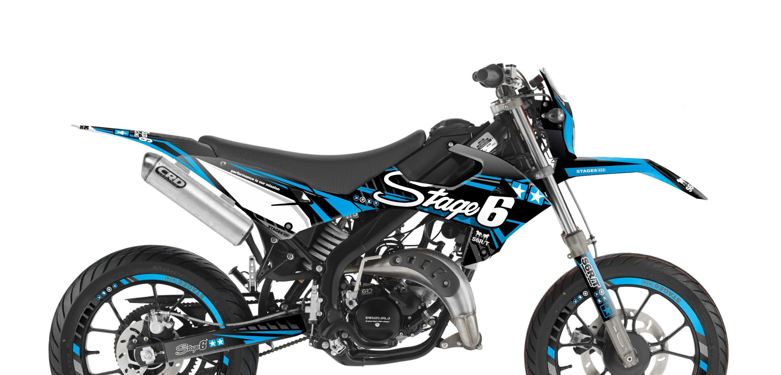 Kit déco Rieju MRT depuis 2022 Stage6 Bleu
