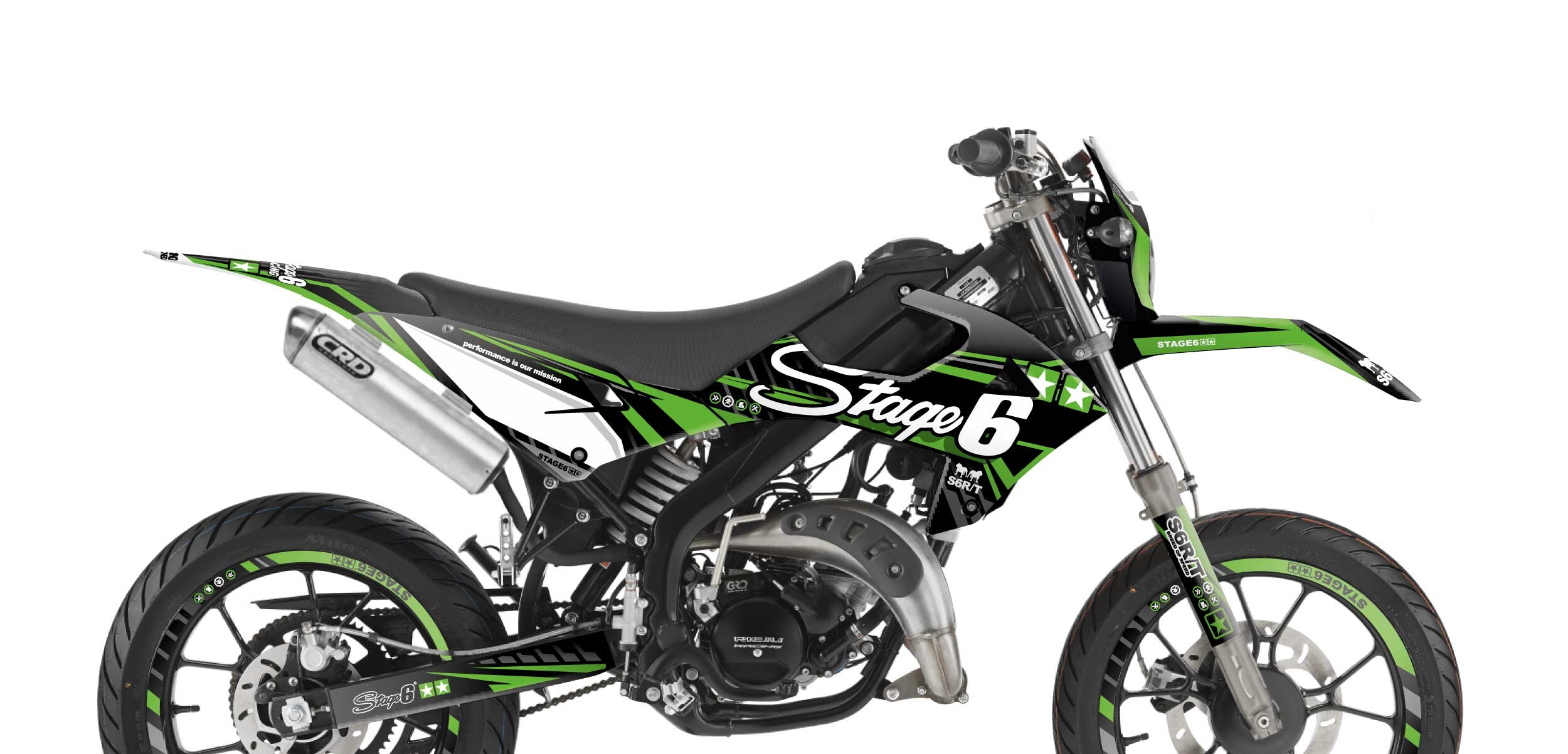 Kit déco Rieju MRT depuis 2022 Stage6 Vert