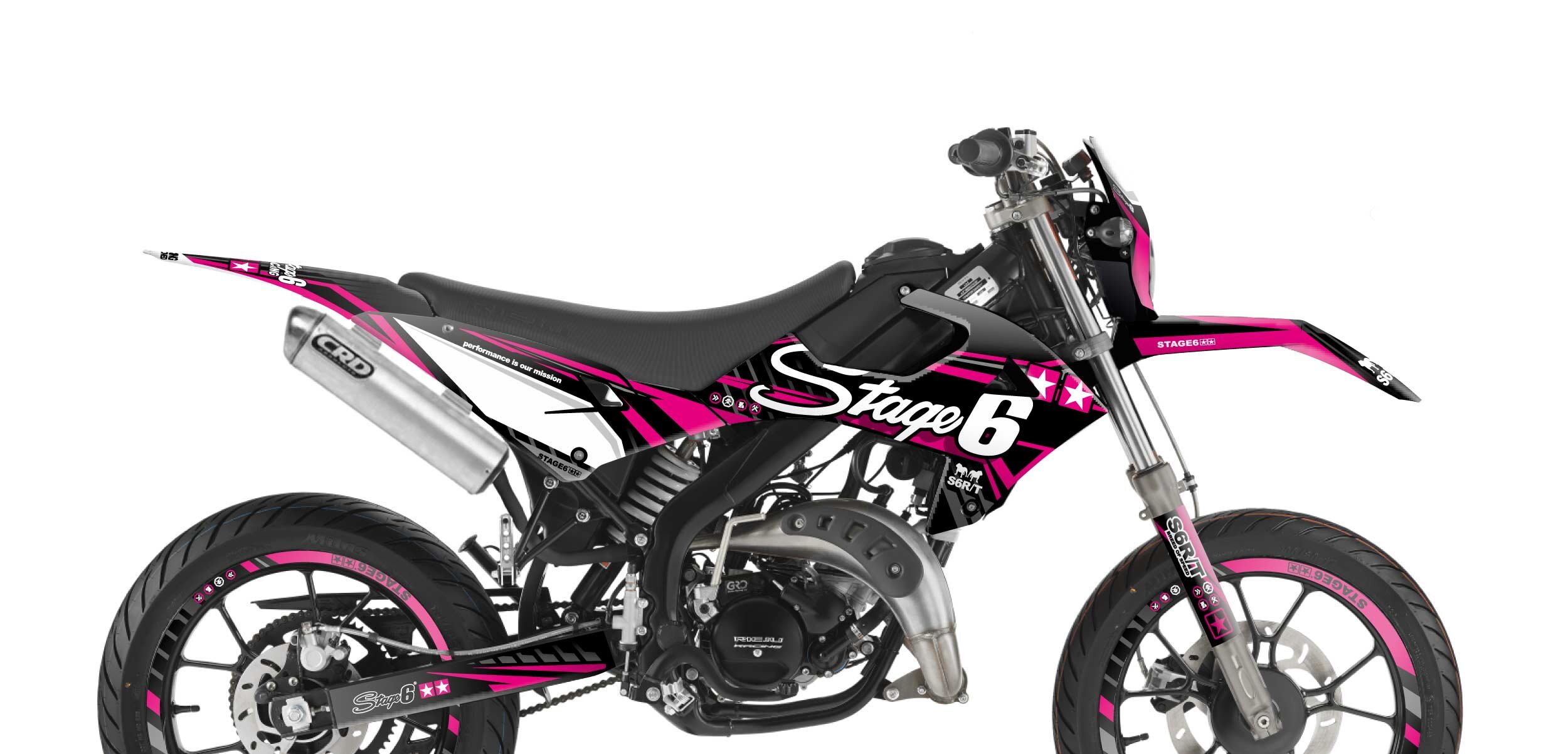 Kit déco Rieju MRT depuis 2022 Stage6 Rose