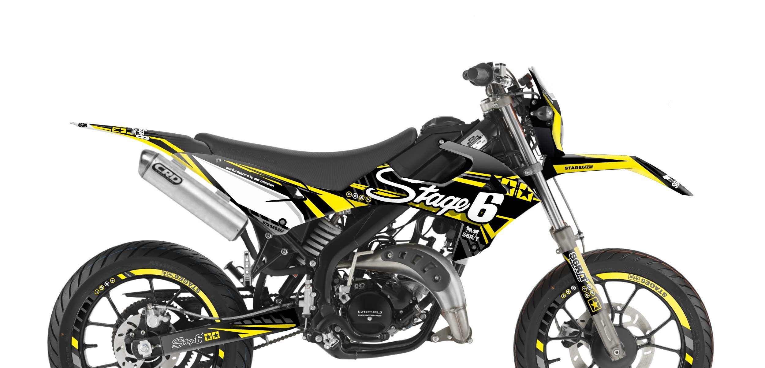 Kit déco Rieju MRT depuis 2022 Stage6 Jaune