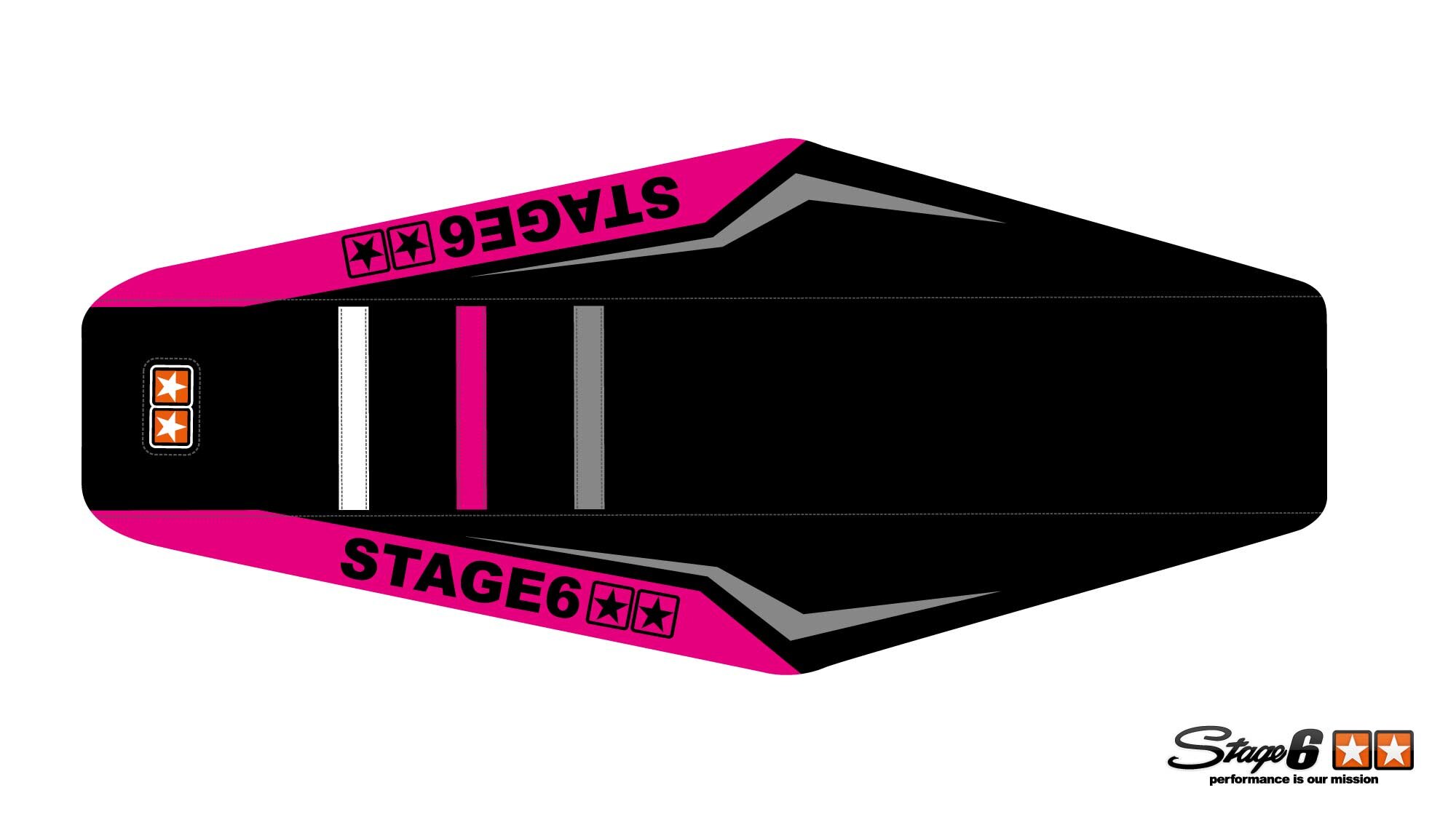 Housse de selle Fantic XM 50 depuis 2017 Stage6 Full Covering Rose