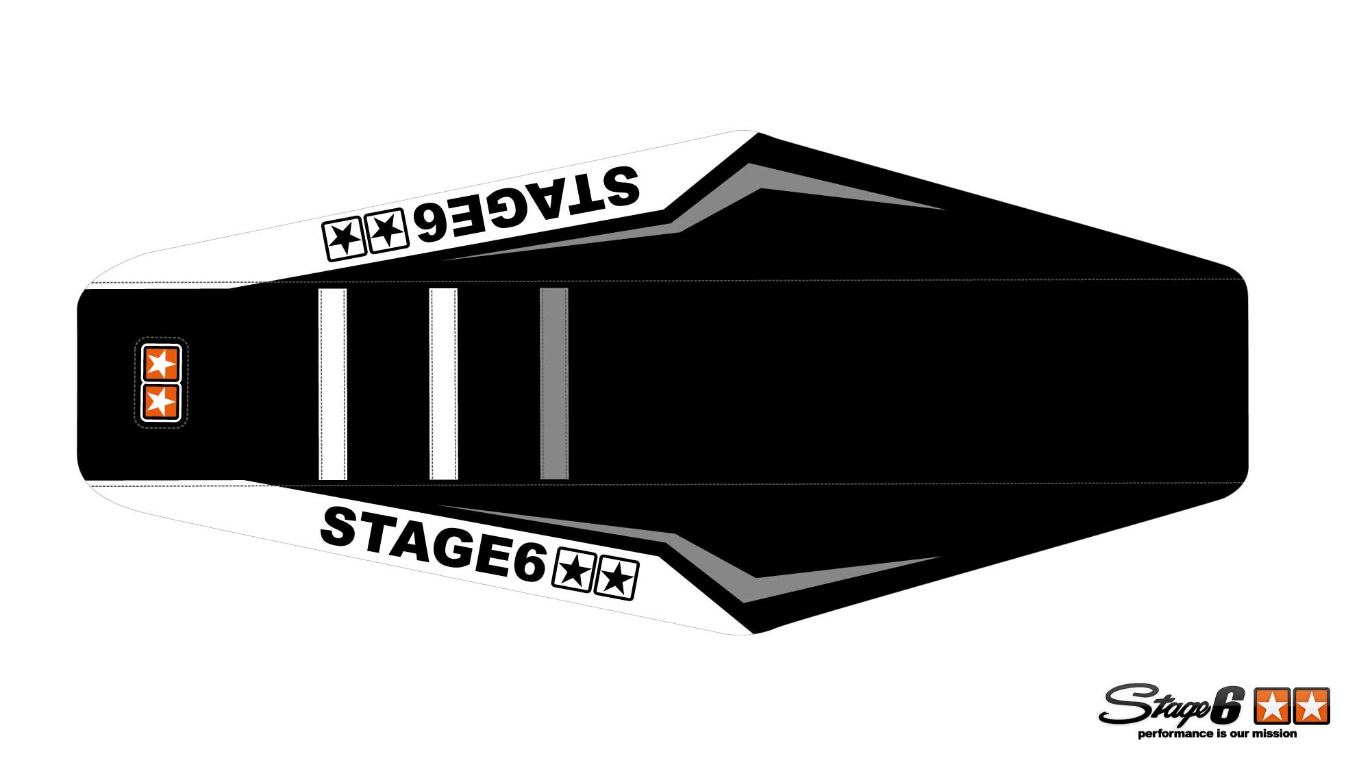 Housse de selle Fantic XM 50 depuis 2017 Stage6 Full Covering Blanc