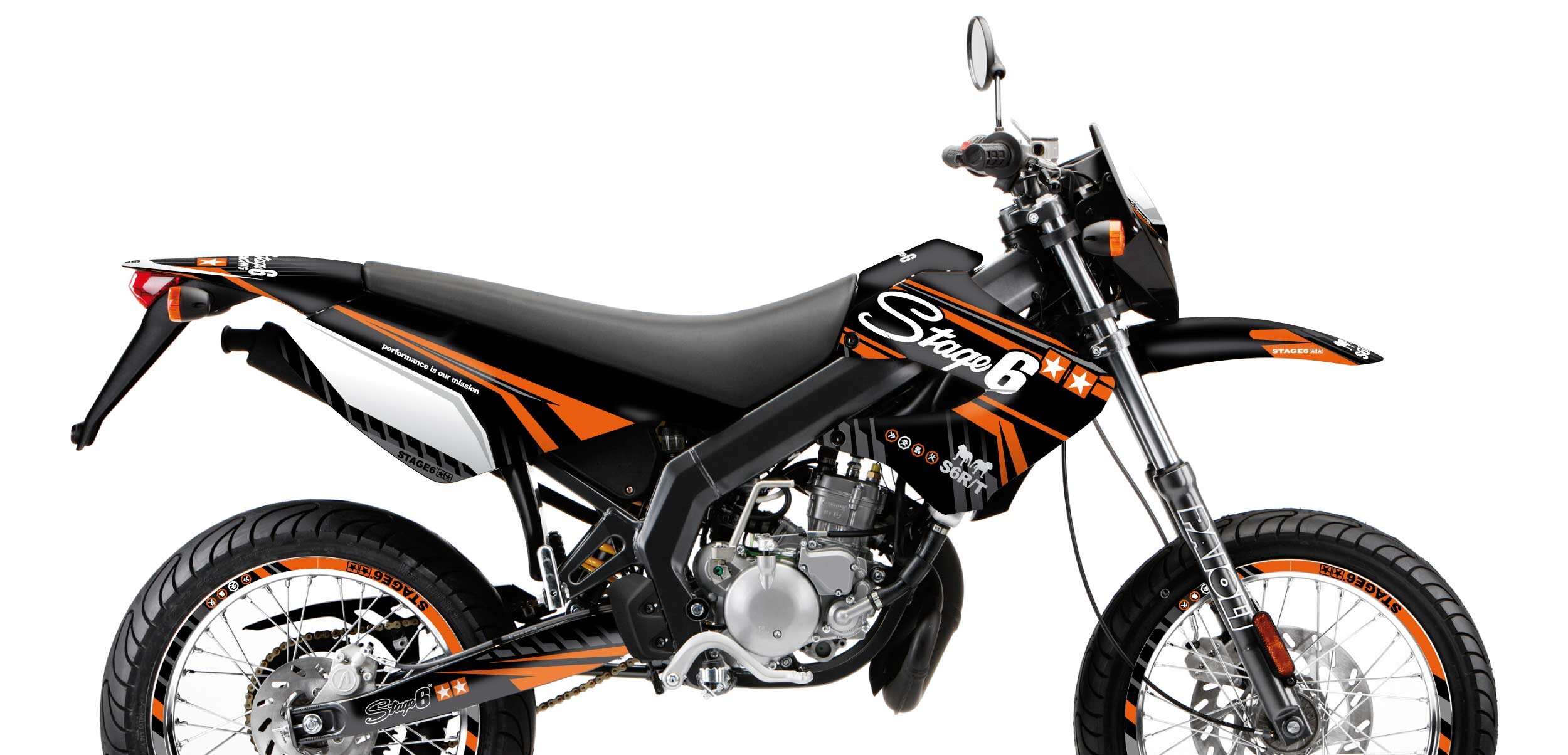 Kit déco Derbi X-Treme 2006 - 2010 Stage6 Orange