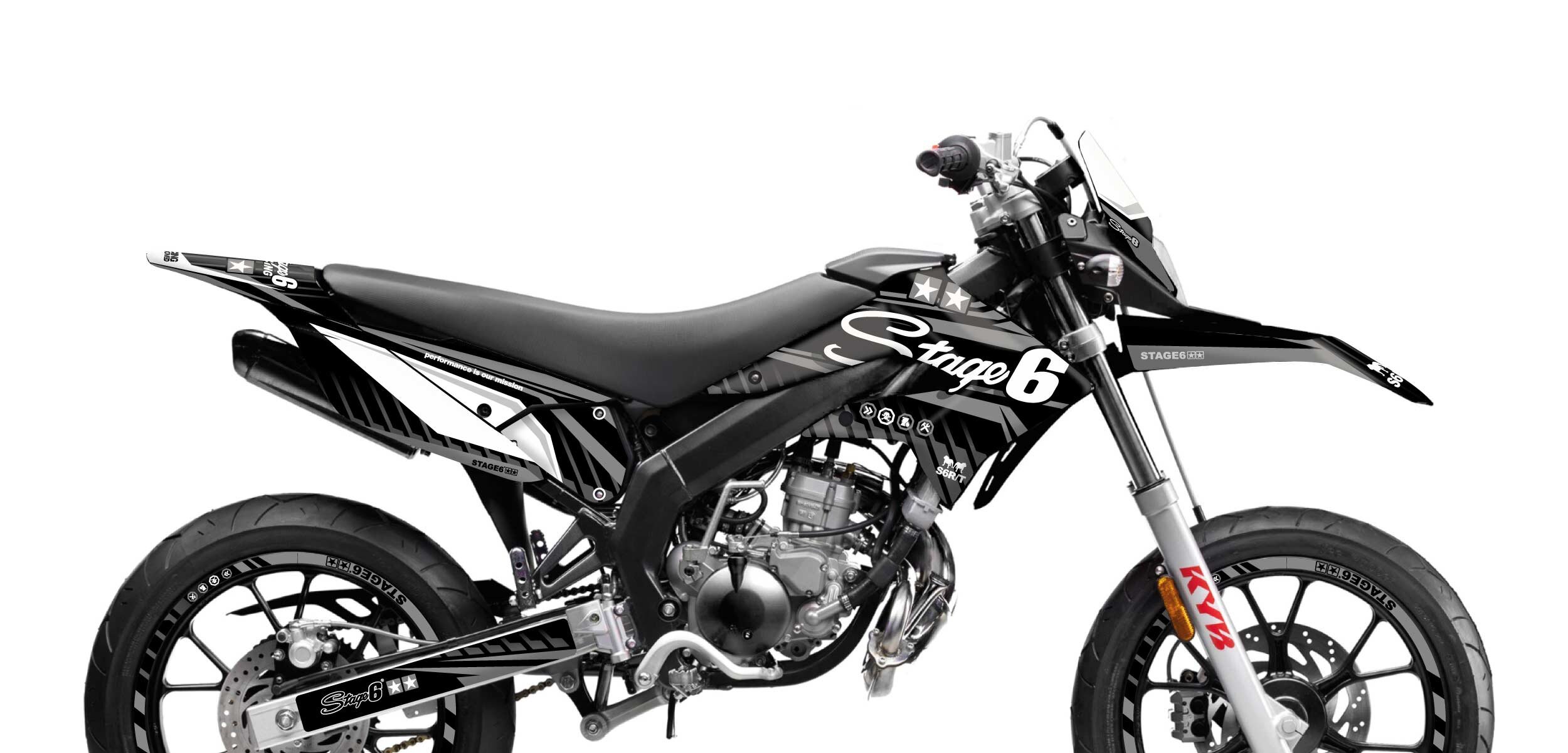 Kit déco Derbi X-Treme 2011 - 2017 Stage6 Noir