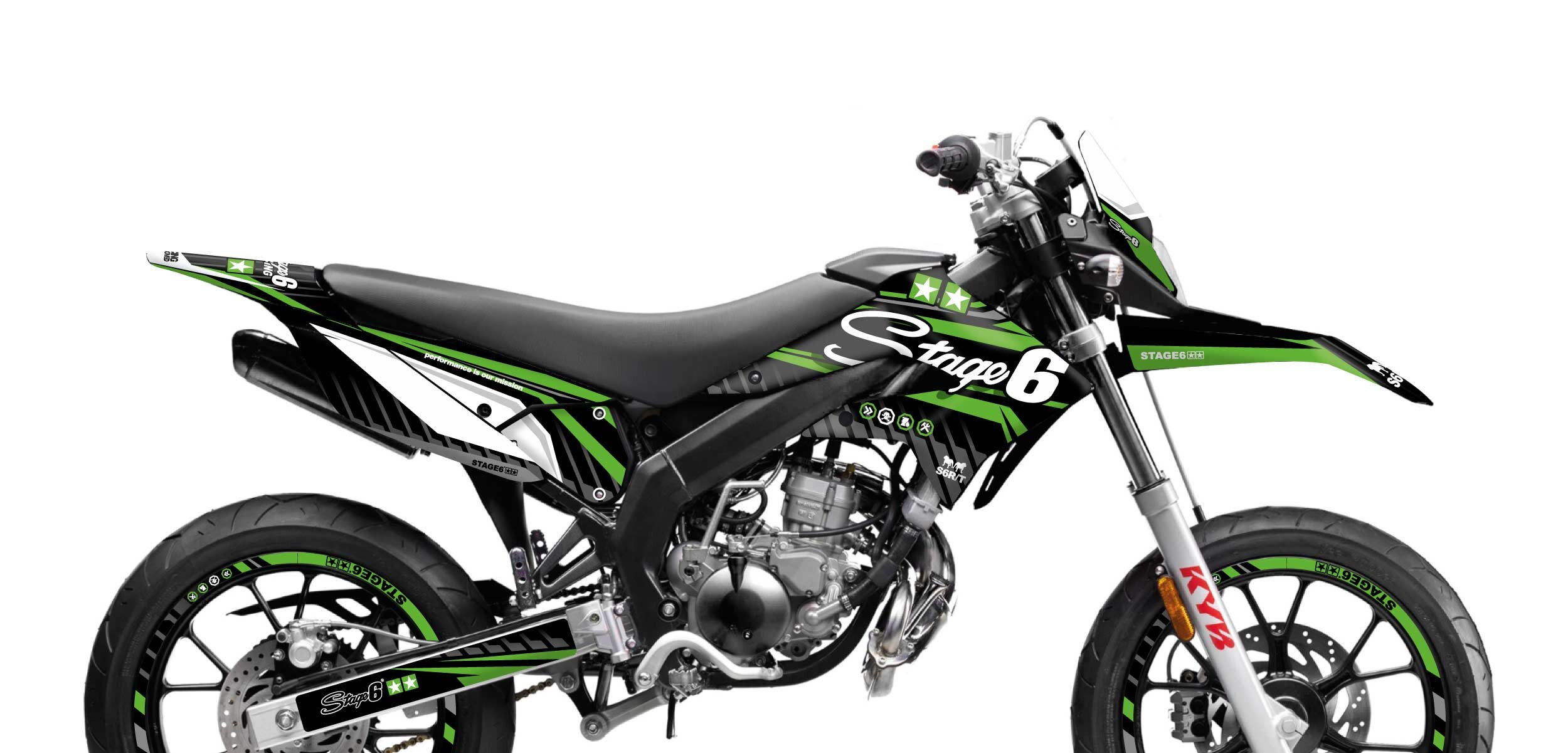 Kit déco Derbi X-Treme 2011 - 2017 Stage6 Vert