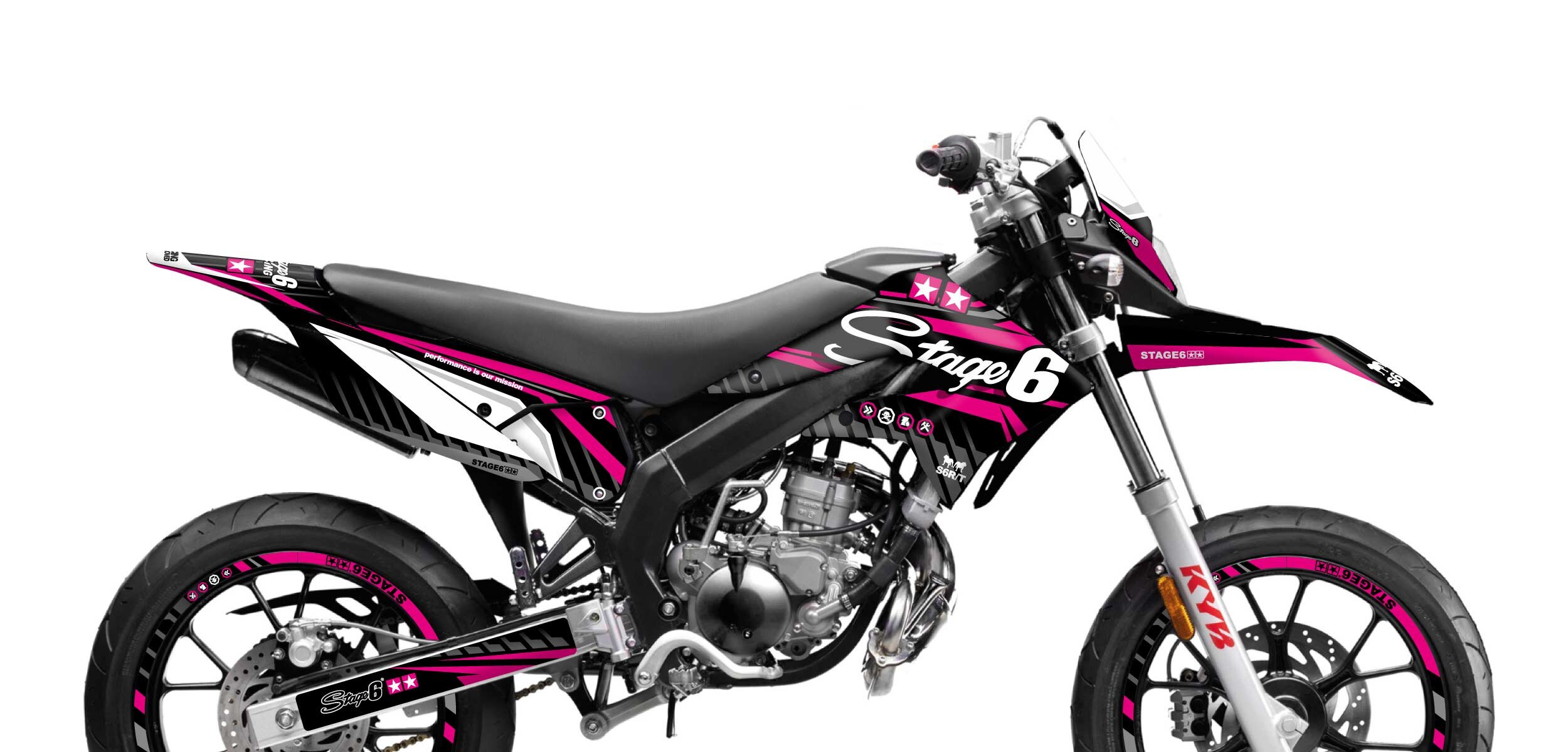 Kit déco Derbi X-Treme 2011 - 2017 Stage6 Rose