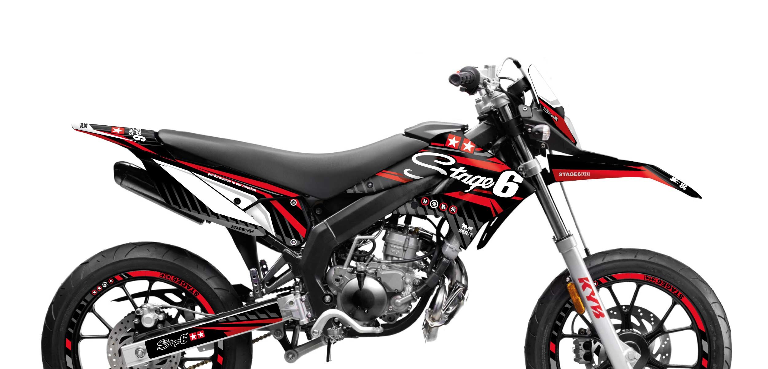 Kit déco Derbi X-Treme 2011 - 2017 Stage6 Rouge