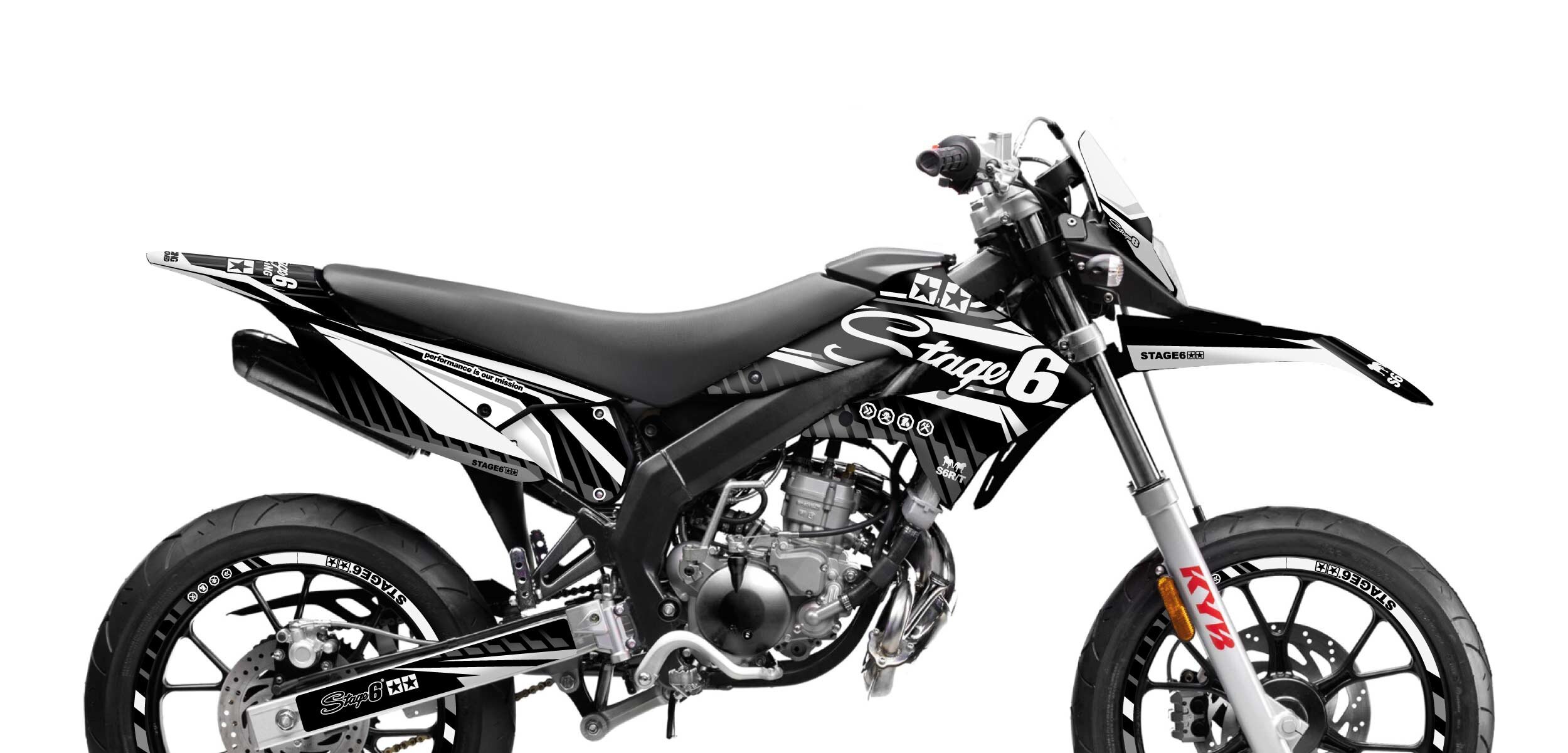 Kit déco Derbi X-Treme 2011 - 2017 Stage6 Blanc