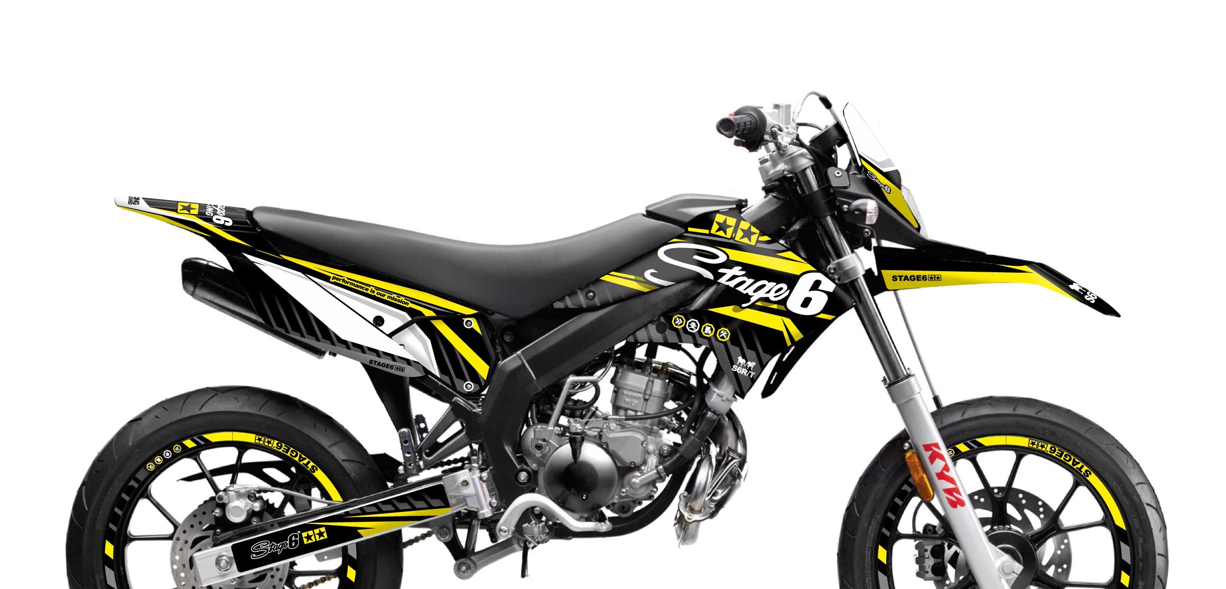 Kit déco Derbi X-Treme 2011 - 2017 Stage6 Jaune