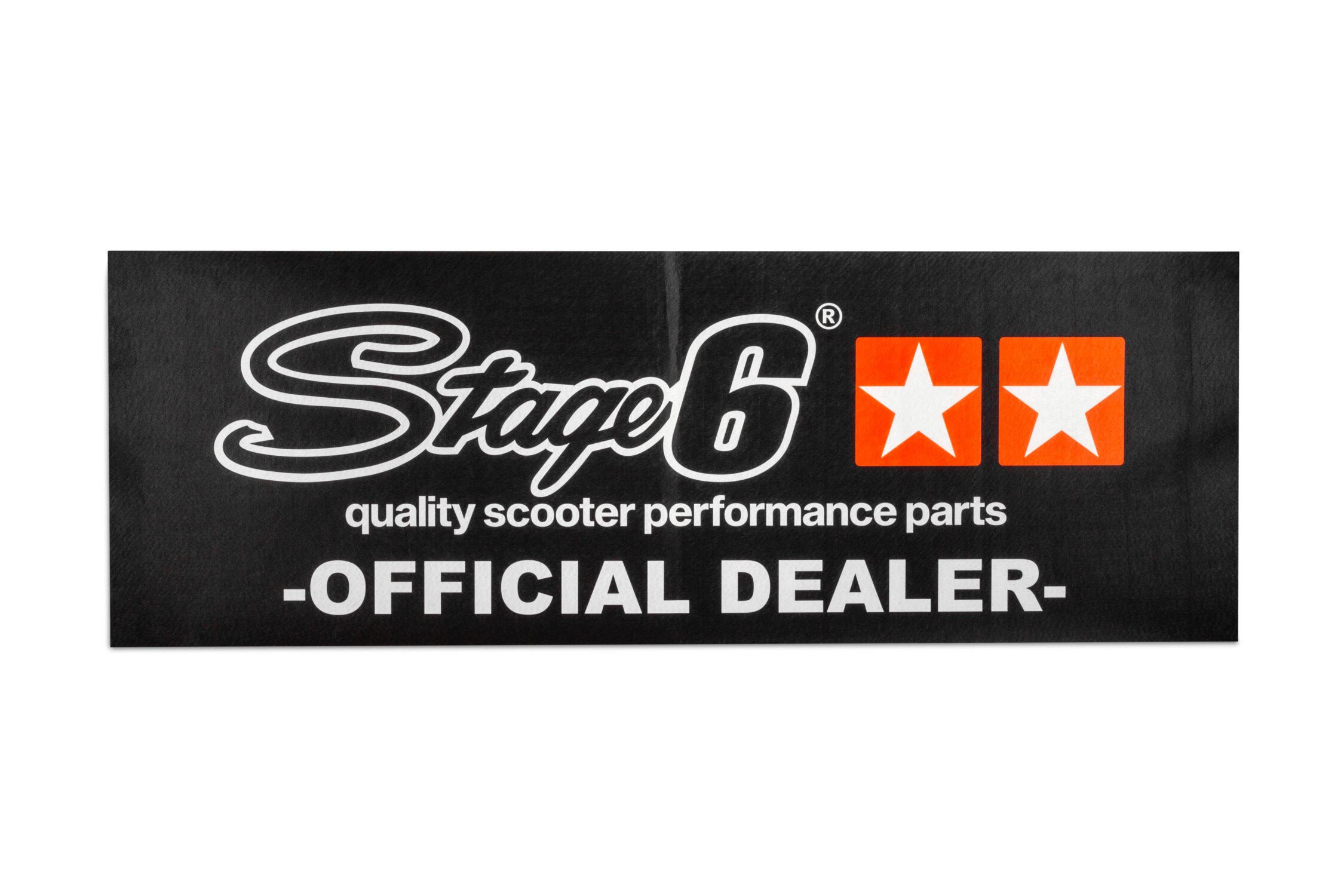 Bannière Stage6 Official Dealer 75x200cm noire étoiles oranges