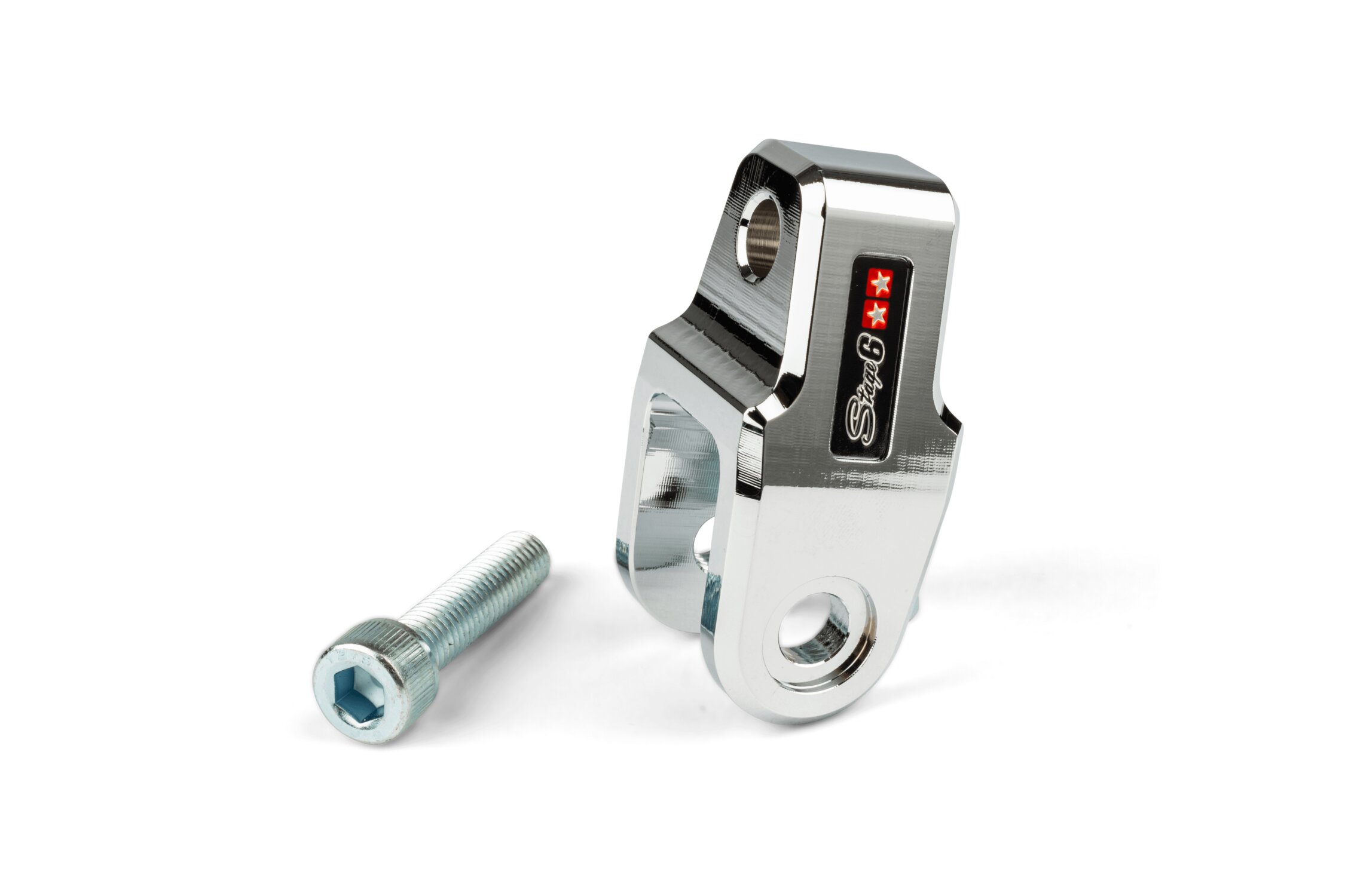Réhausseur d'amortisseur Stage6 CNC +40mm Chromé MBK Booster / Nitro homologué