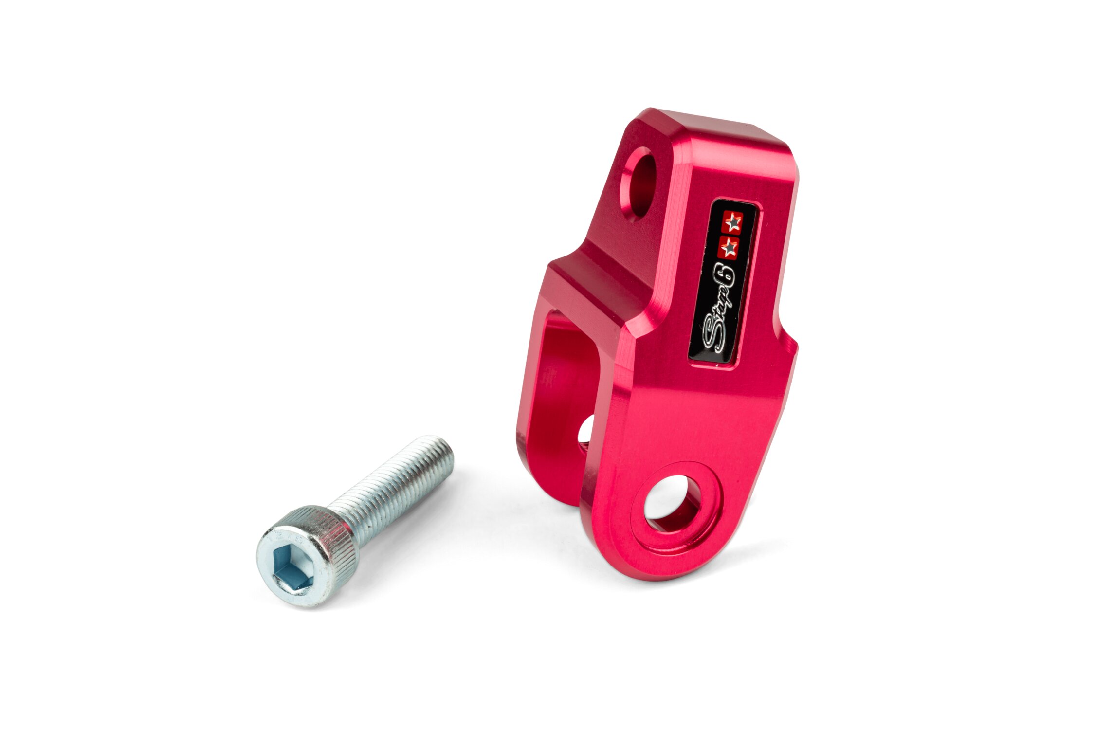 Réhausseur d'amortisseur Stage6 CNC +40mm Rouge MBK Booster / Nitro homologué