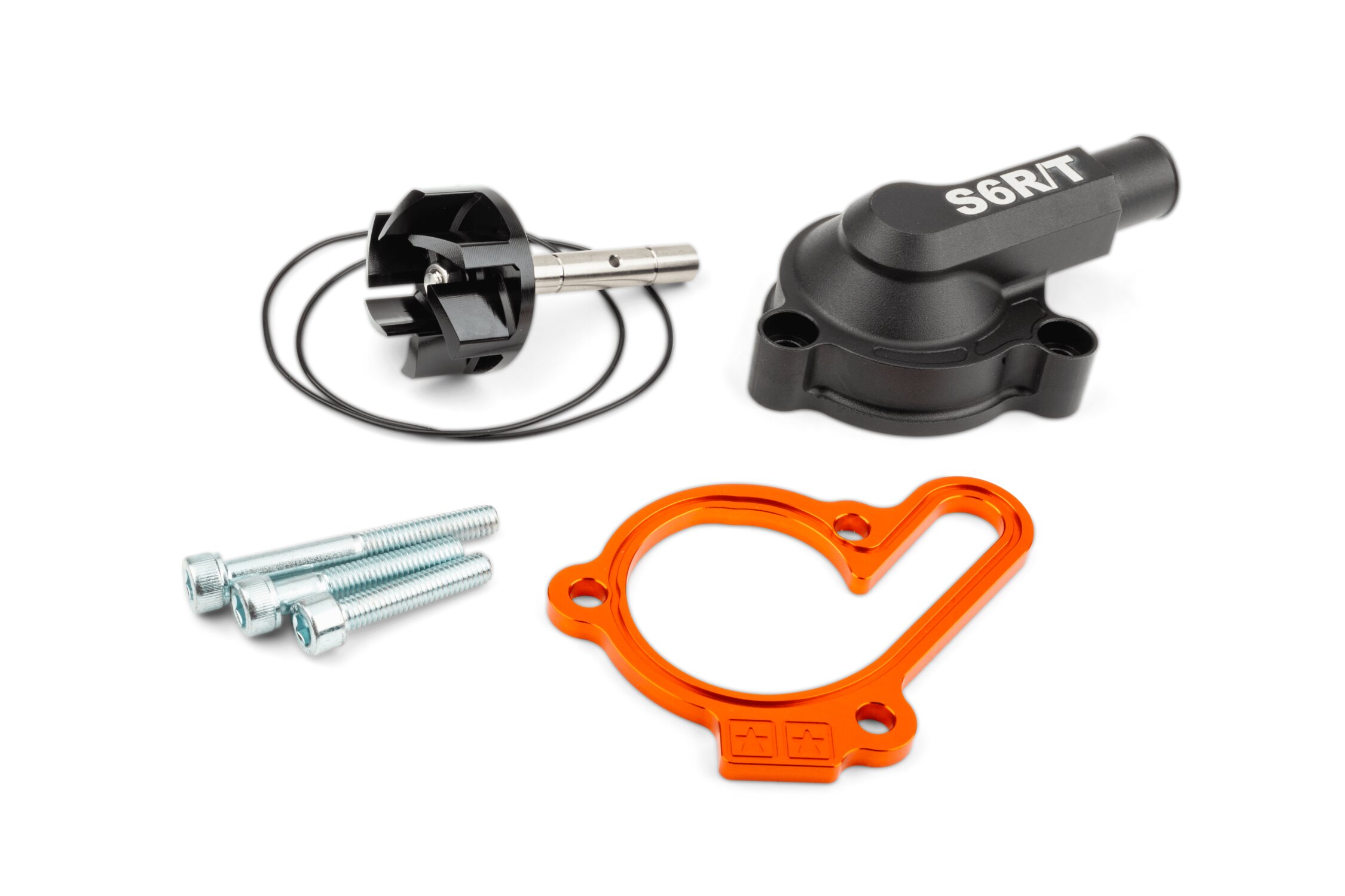 Couvercle et pompe à eau gros débit Stage6 R/T Orange Derbi Euro 3 et Euro 4