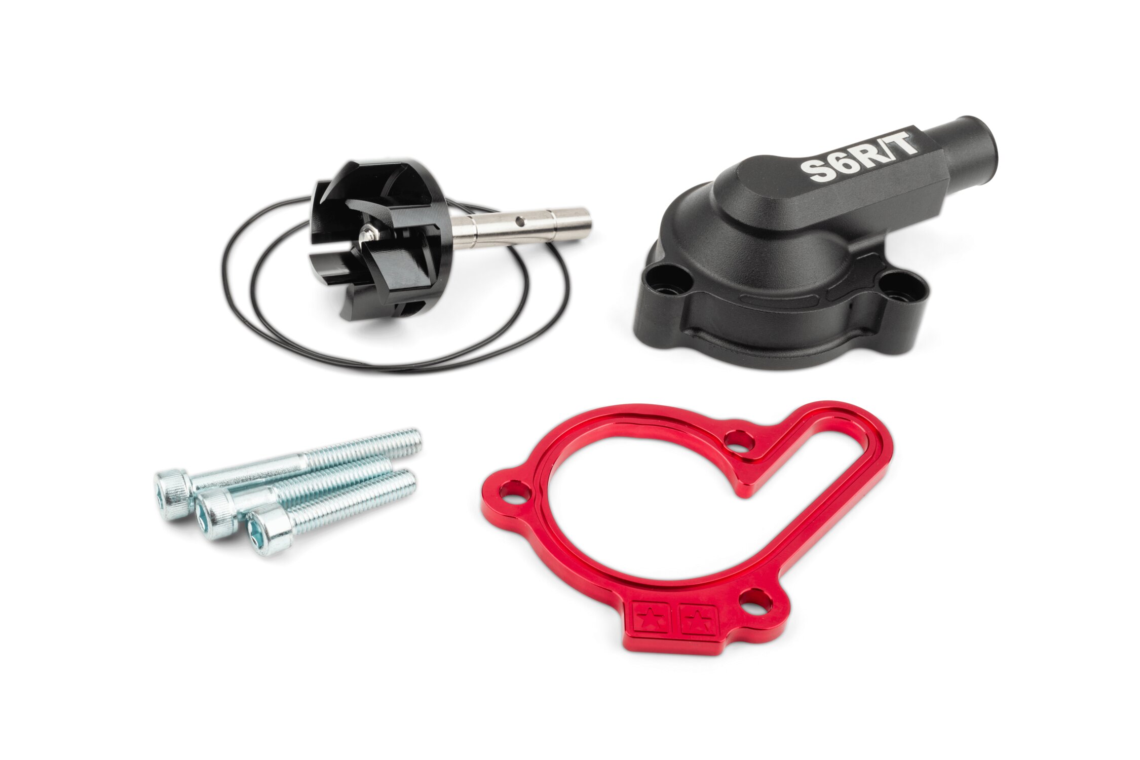 Couvercle et pompe à eau gros débit Stage6 R/T Rouge Derbi Euro 3 et Euro 4