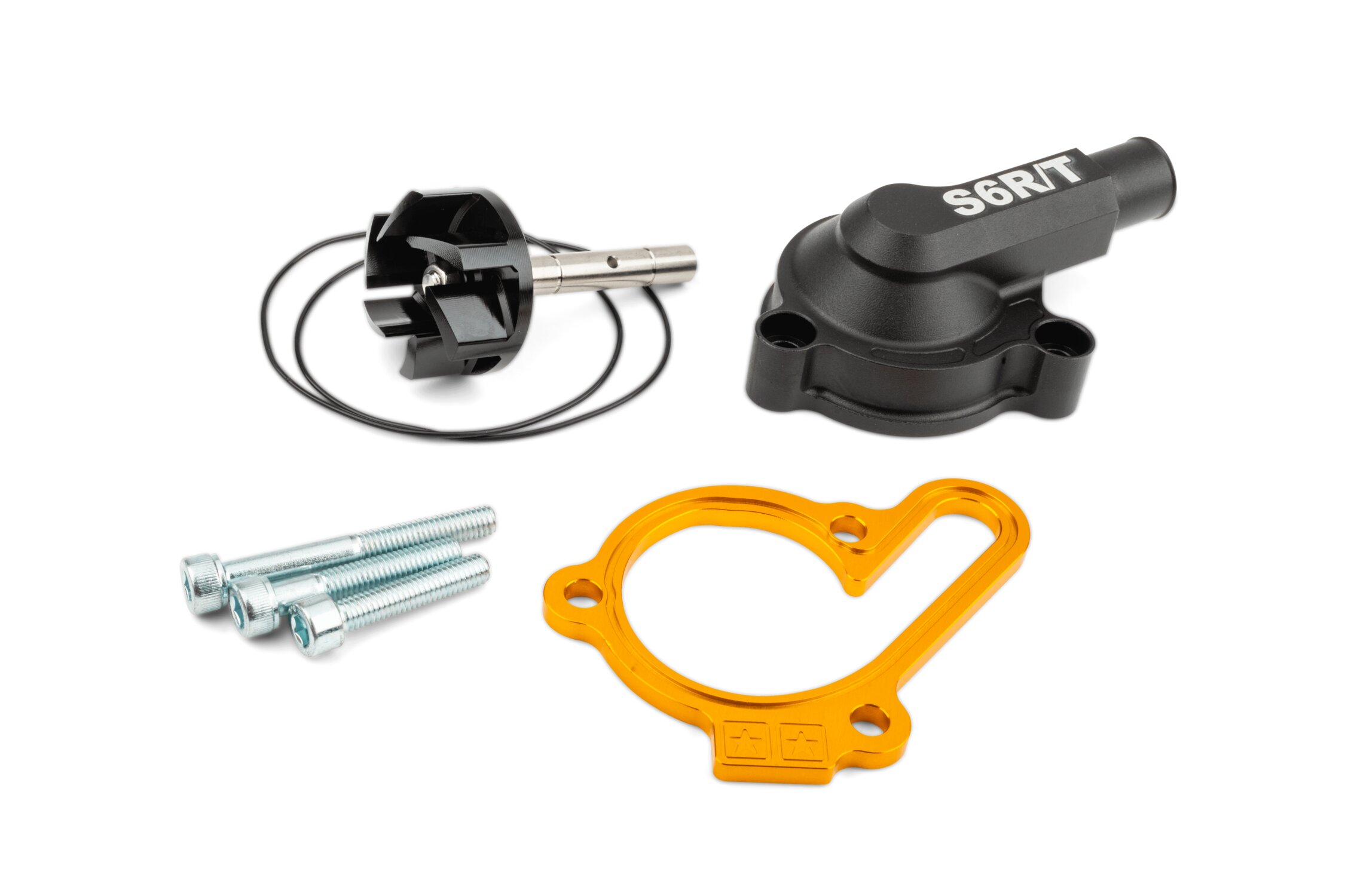 Couvercle et pompe à eau gros débit Stage6 R/T Jaune Derbi Euro 3 et Euro 4