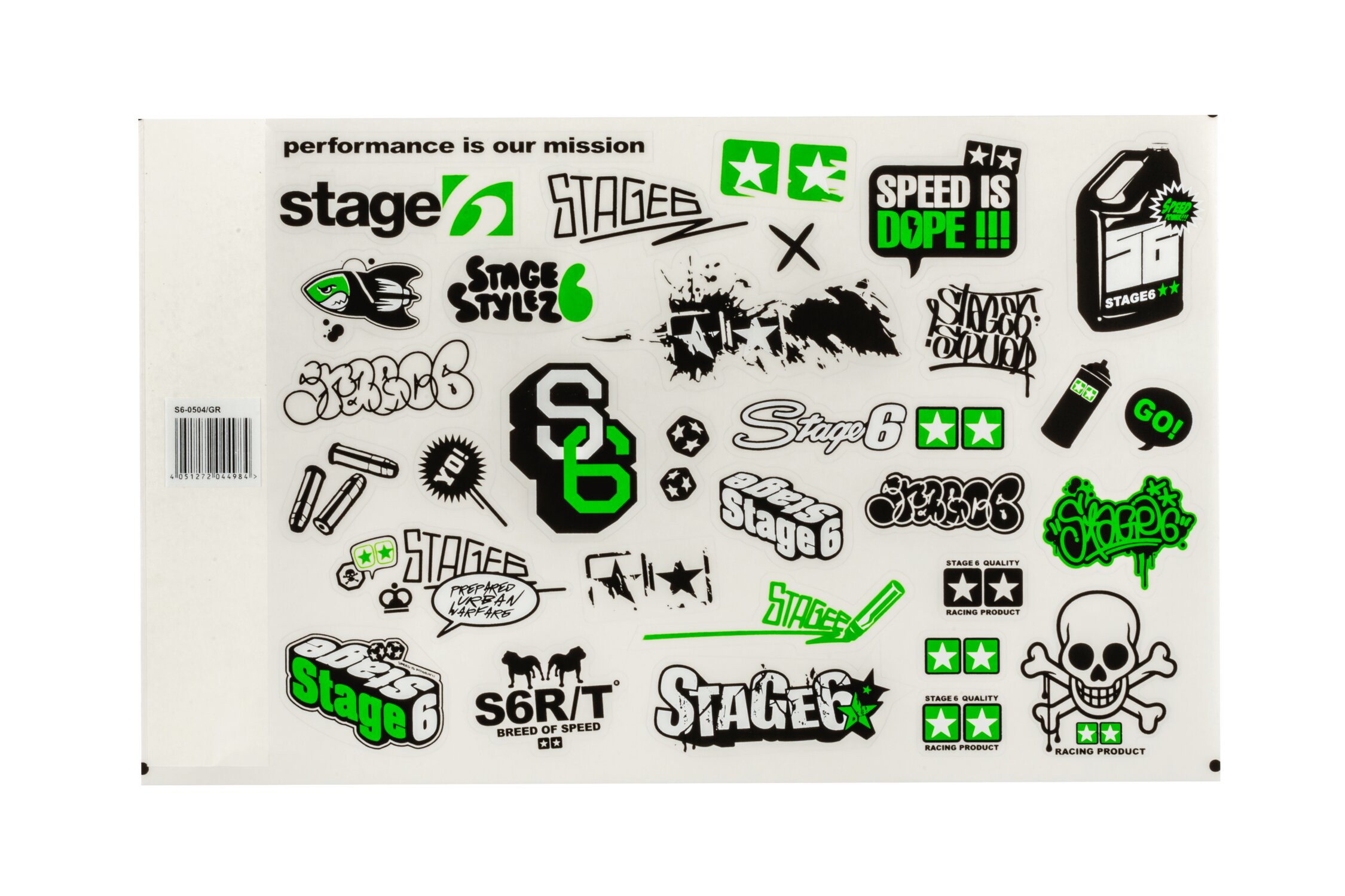 Stage6 Planche de stickers A4 Vert