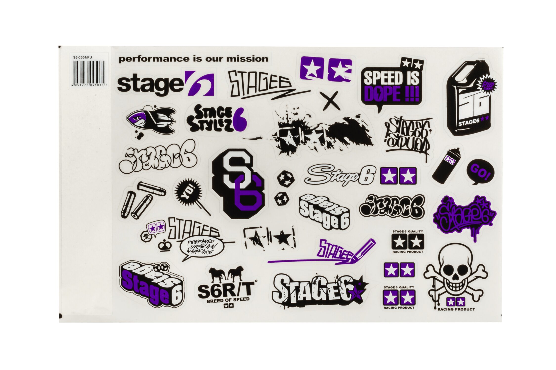 Stage6 Planche de stickers A4 Violet