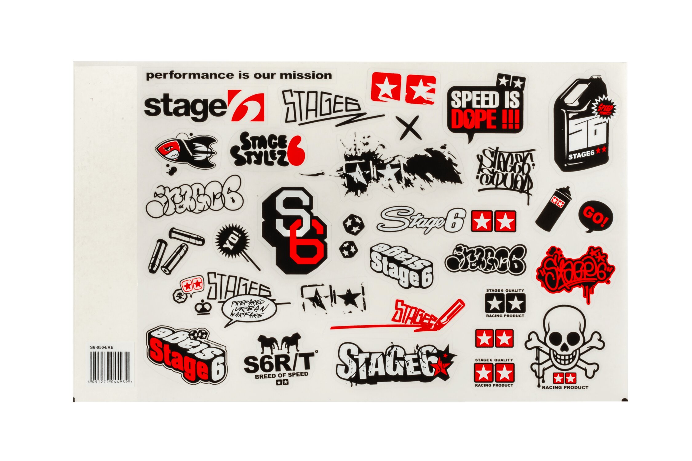Stage6 Planche de stickers A4 Rouge
