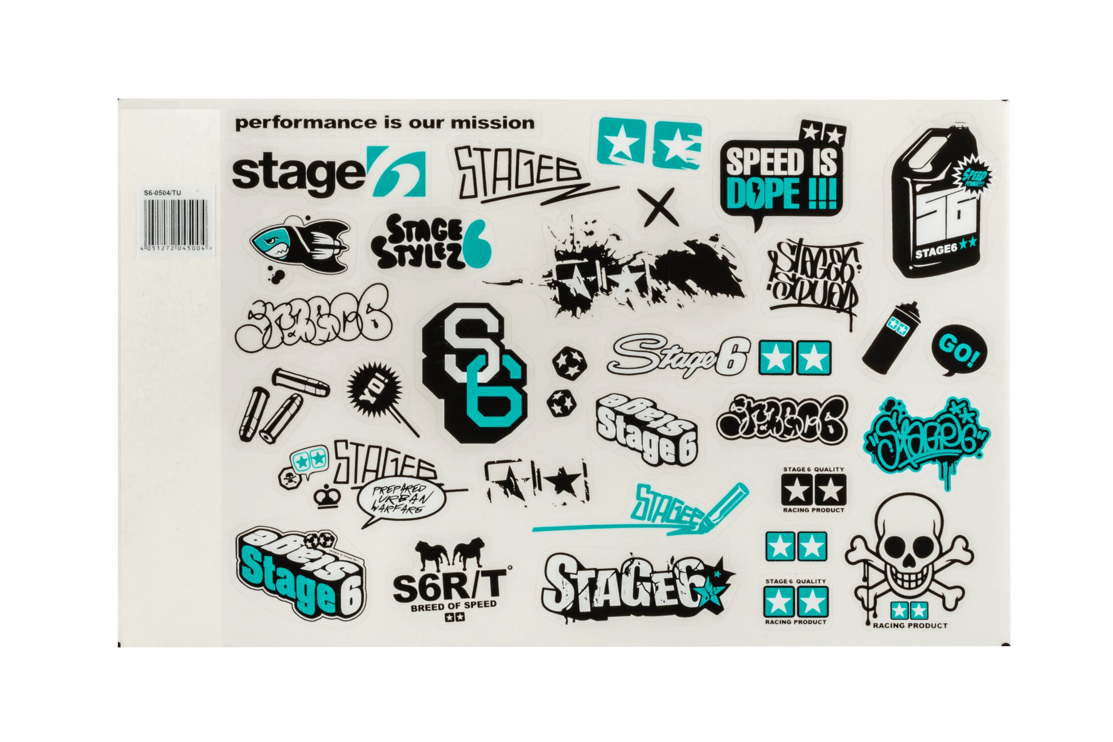 Stage6 Planche de stickers A4 Turquoise