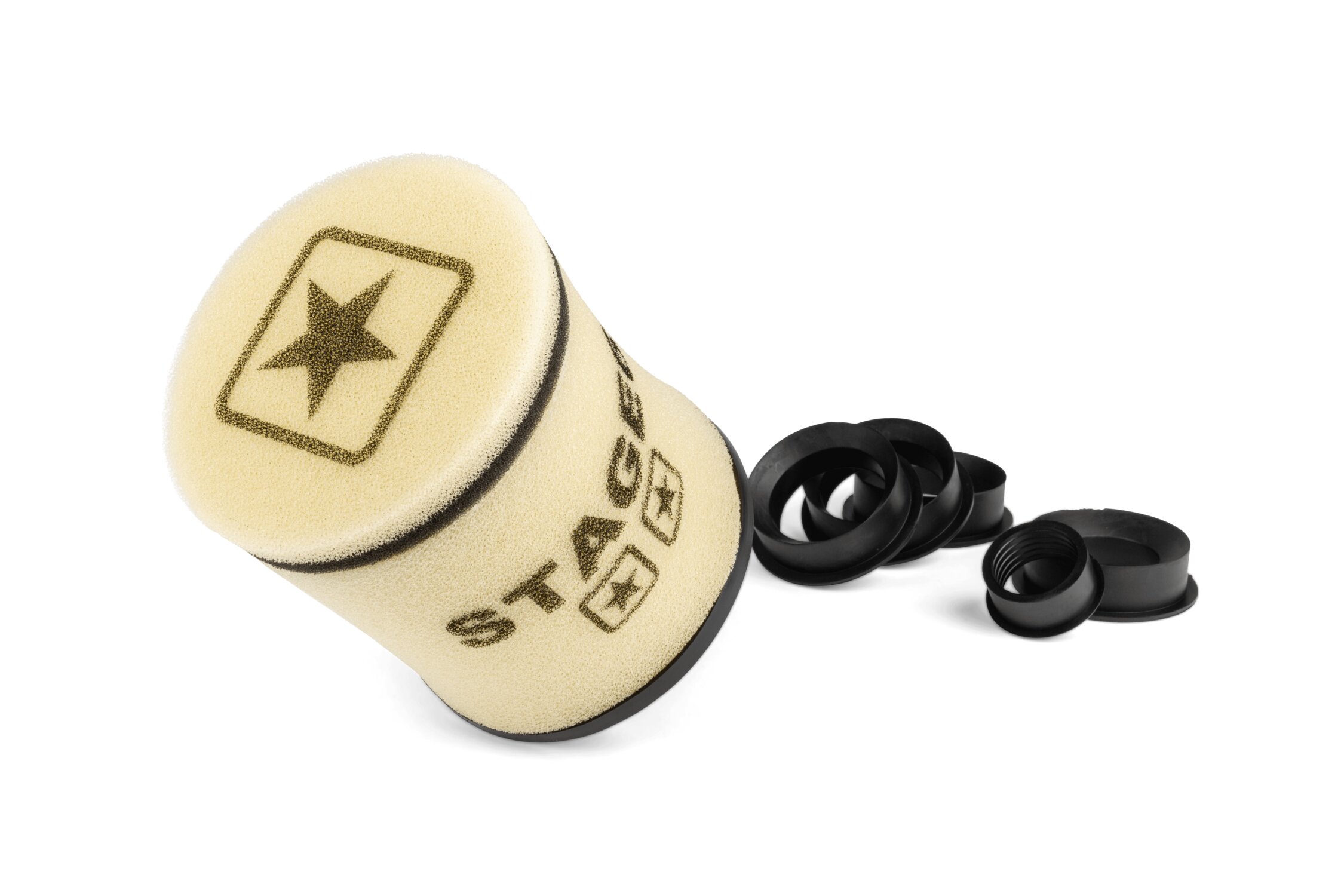 Filtre à air Stage6 Racing rond universel Blanc