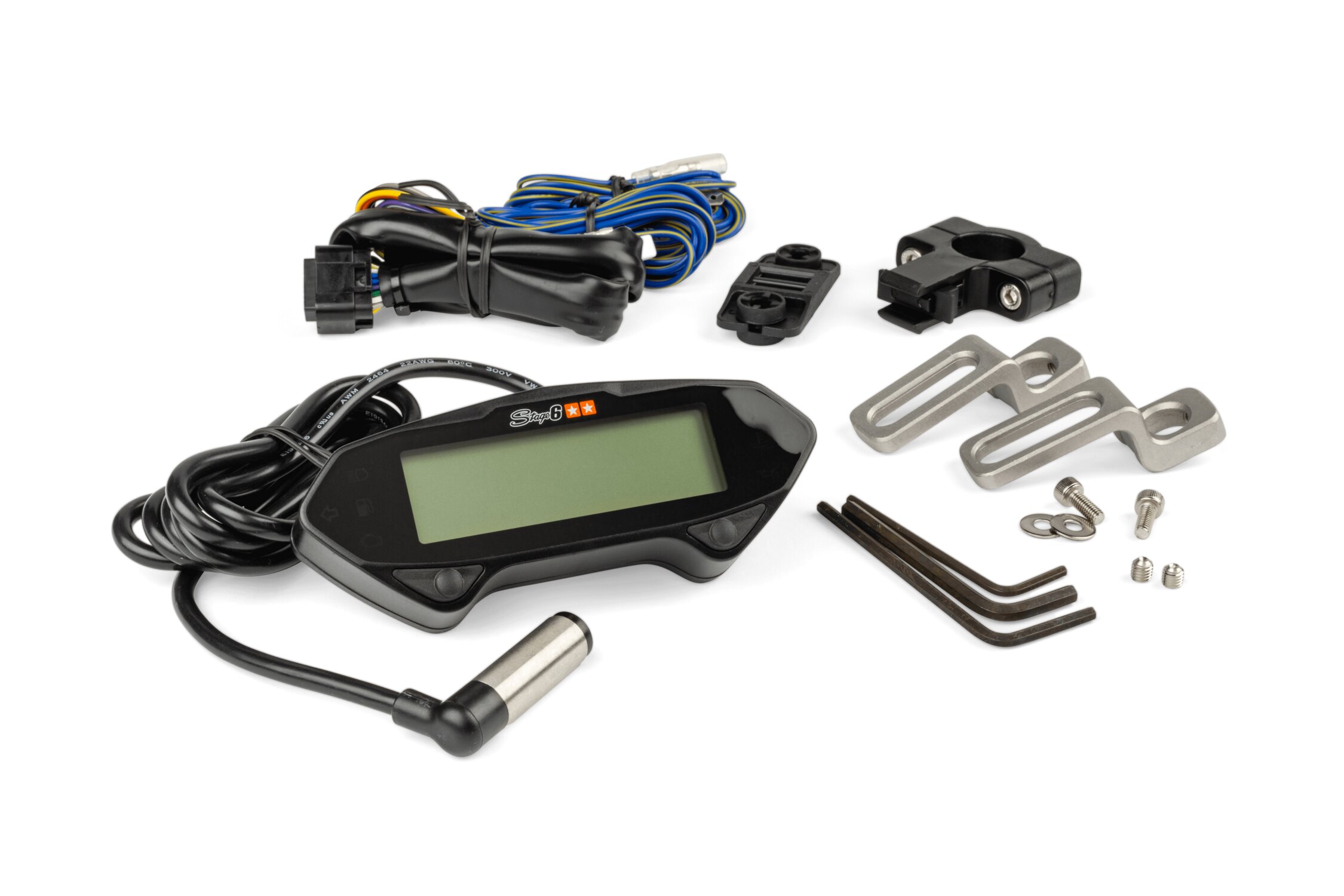 Compteur moto universel Stage6 Racing Noir