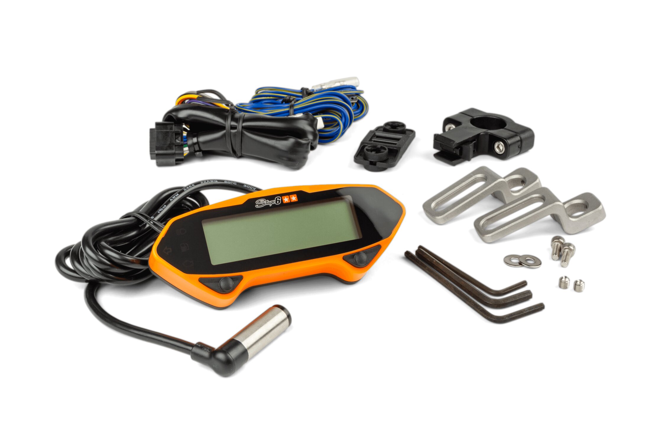 Compteur moto universel Stage6 Racing Orange