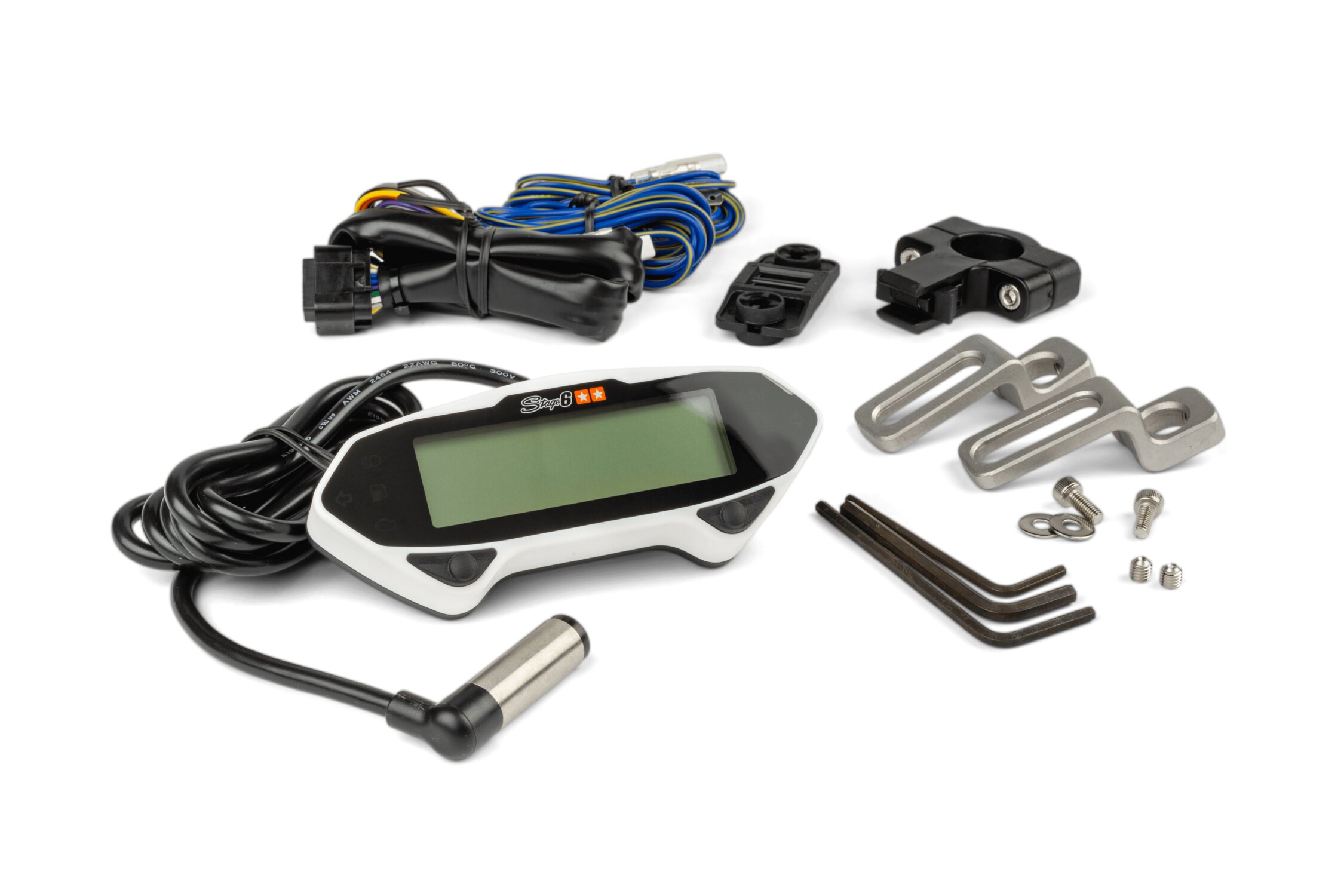 Compteur moto universel Stage6 Racing Blanc