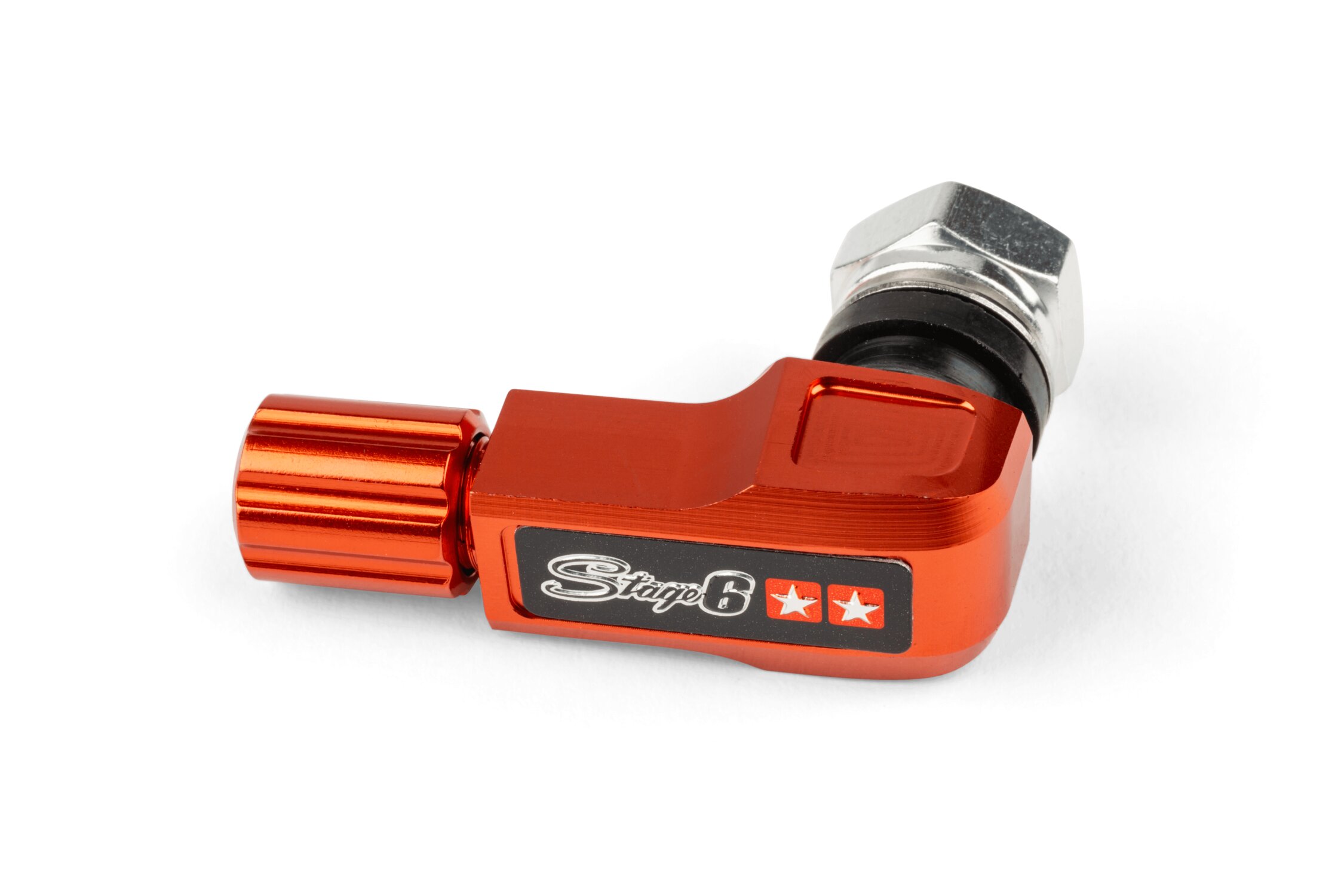 Stage6 Valve de pneu coudé 90° Orange