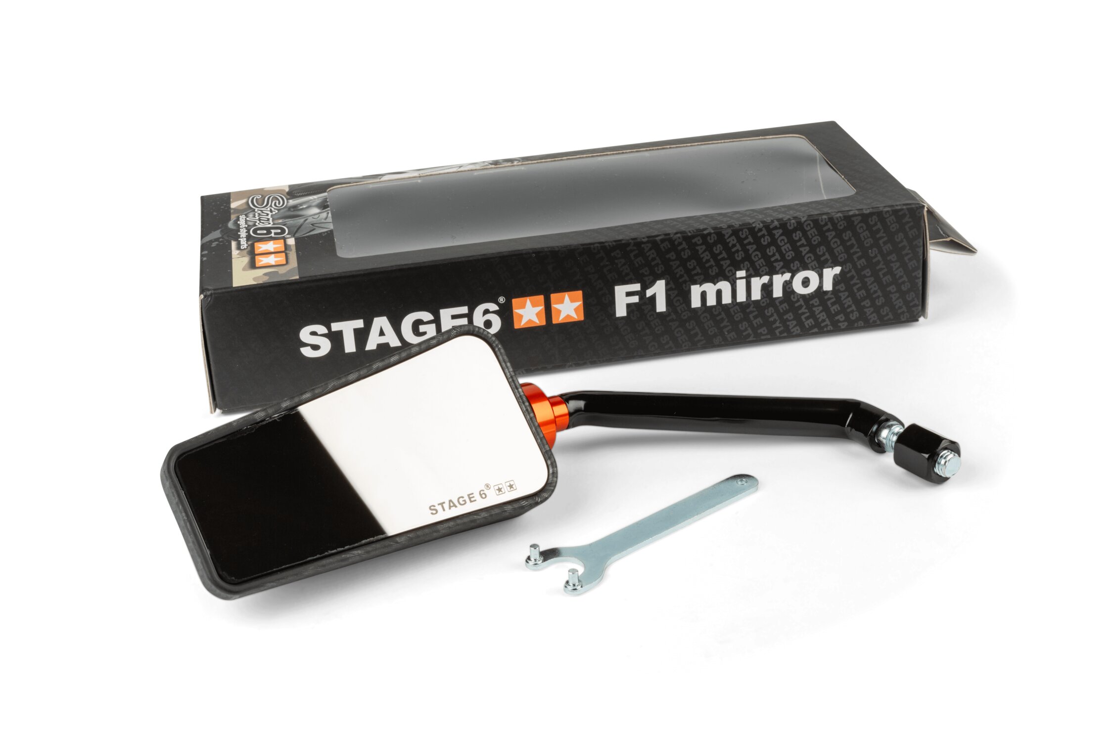 Rétroviseur F1 Stage6 gauche carbone mat