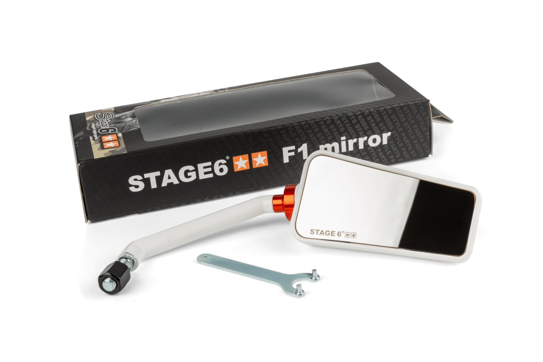 Rétroviseur droit Stage6 blanc F1