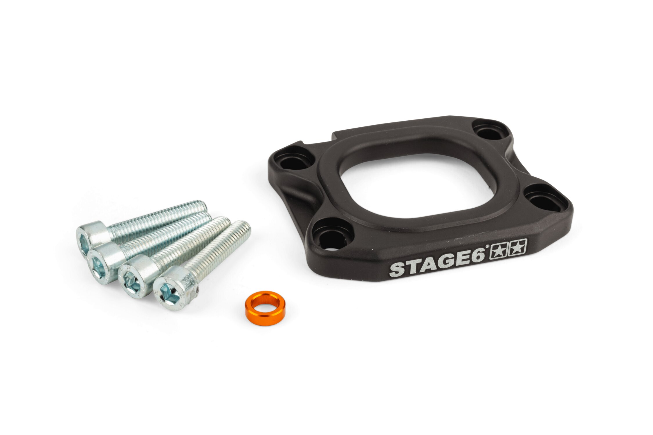 Platine pipe d'admission Stage6 360° d.40mm AM6 et Derbi Noir